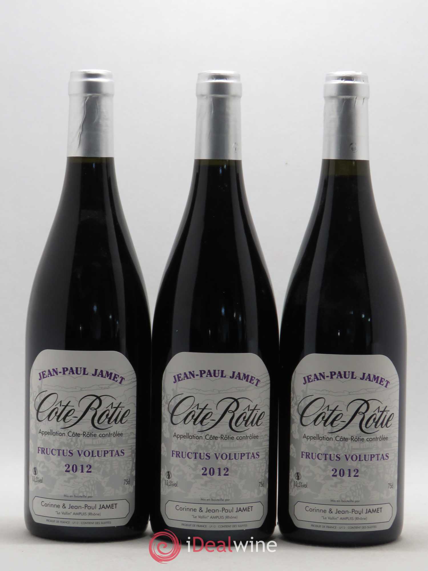 Côte-Rôtie Fructus Voluptas Jamet (Domaine) 2012 - Lot de 3 bouteilles - 0