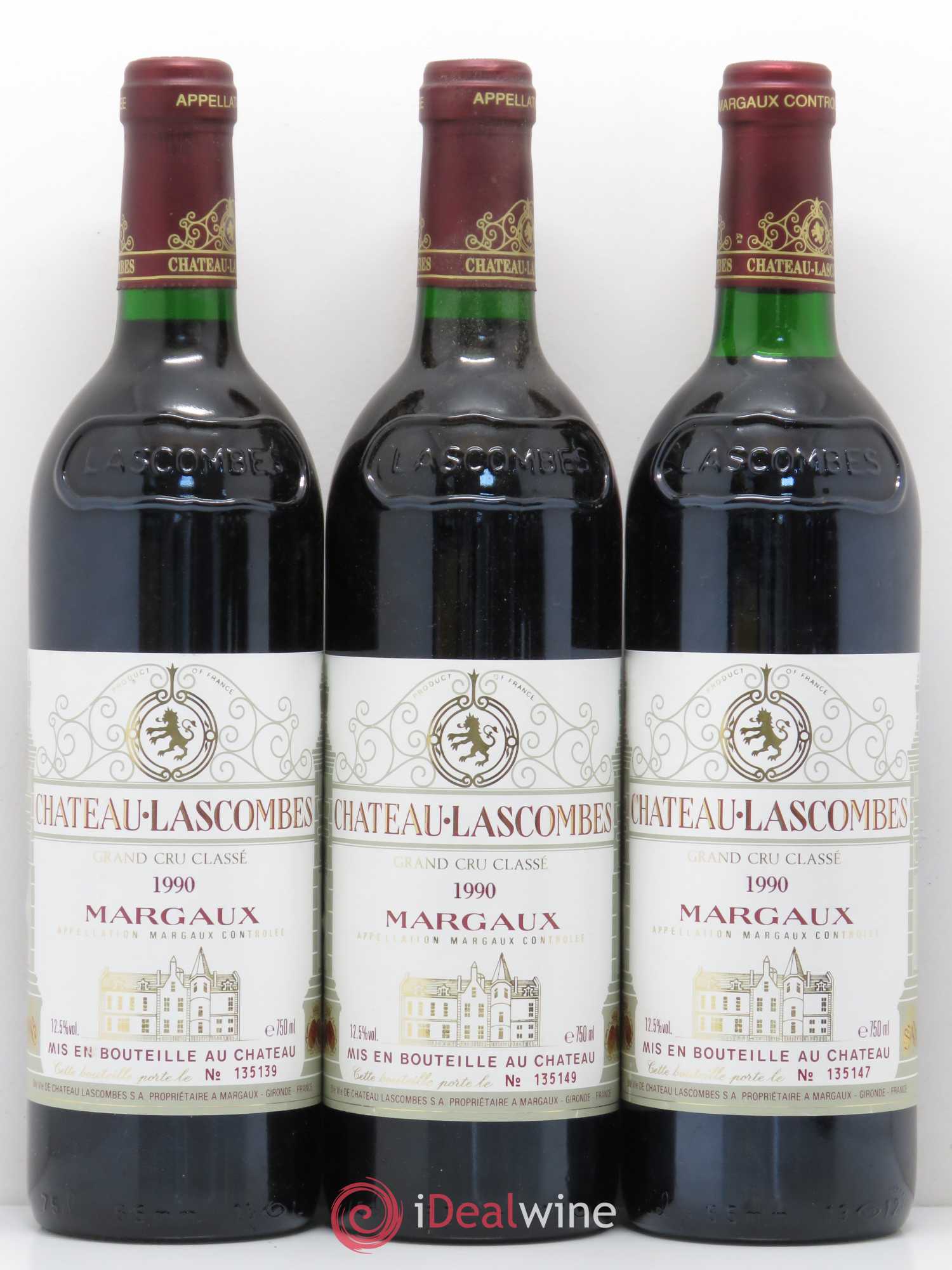 Château Lascombes 2ème Grand Cru Classé 1990 - Lot de 6 bouteilles - 1