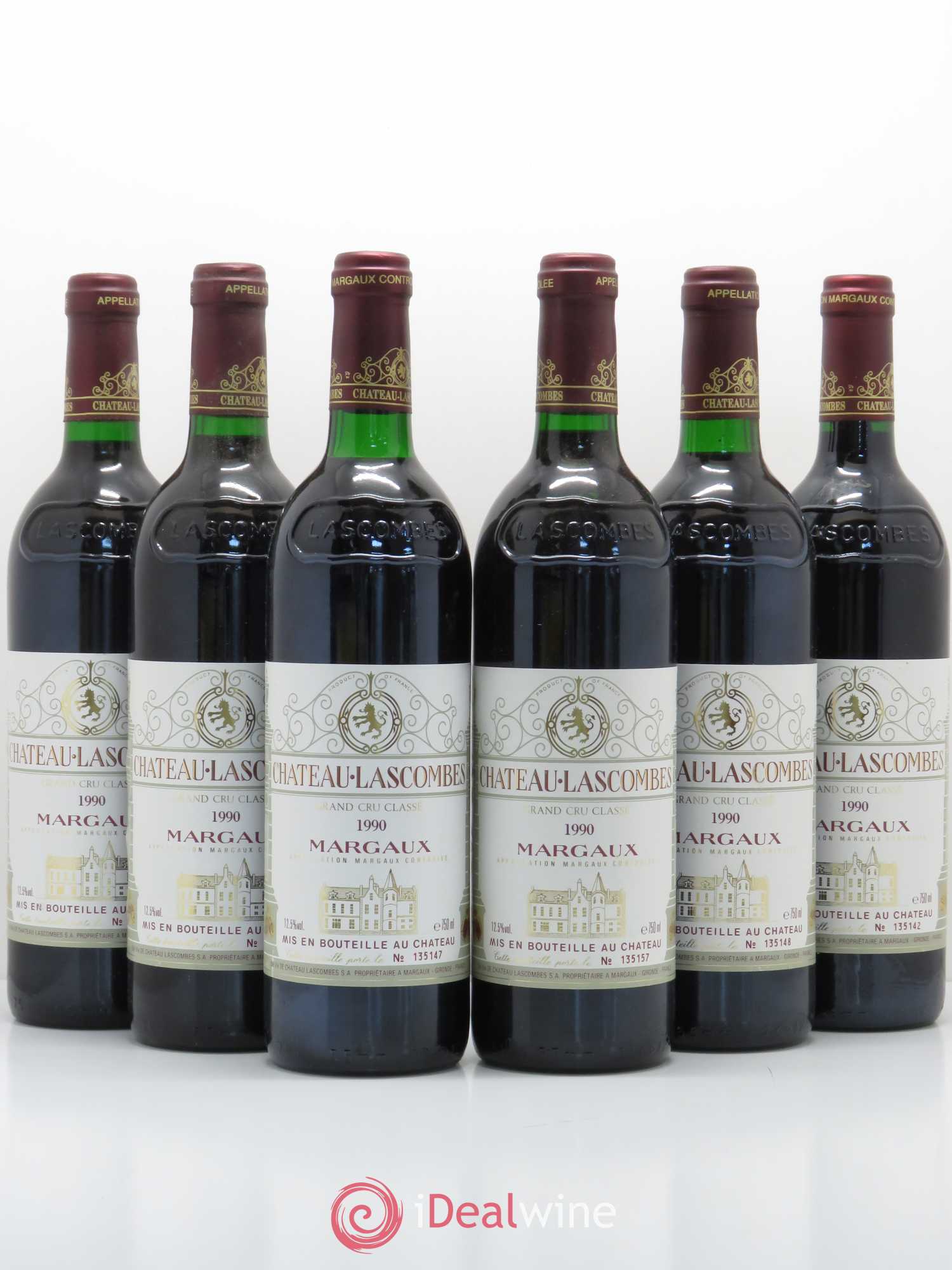 Château Lascombes 2ème Grand Cru Classé 1990 - Lot de 6 bouteilles - 0