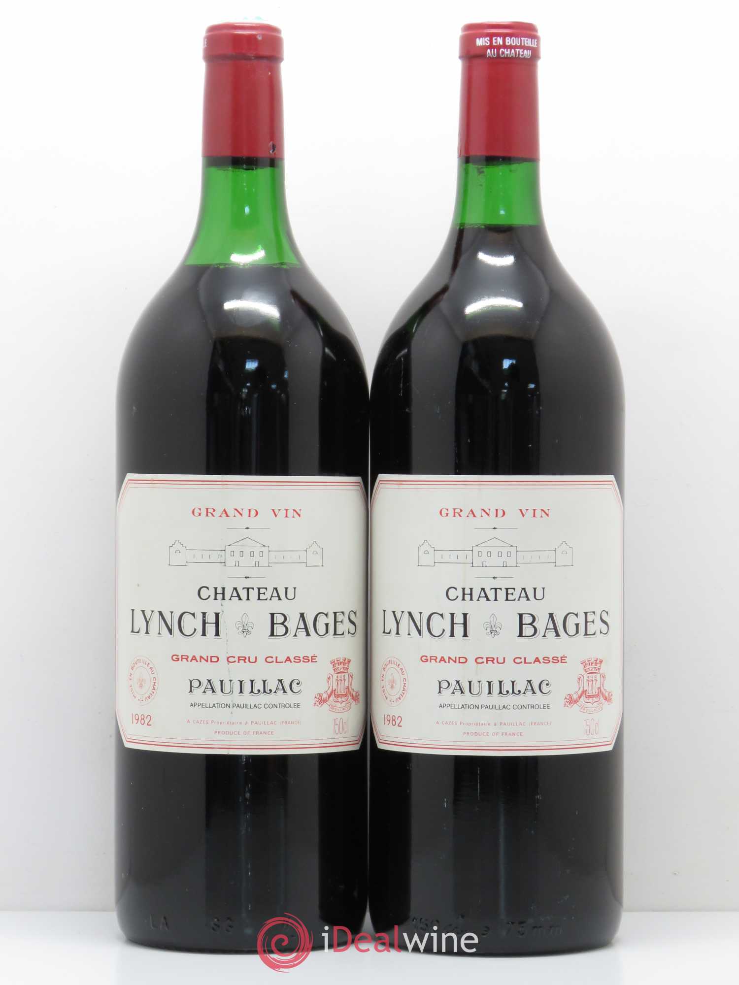 Château Lynch Bages 5ème Grand Cru Classé 1982 - Lot de 2 magnums - 0
