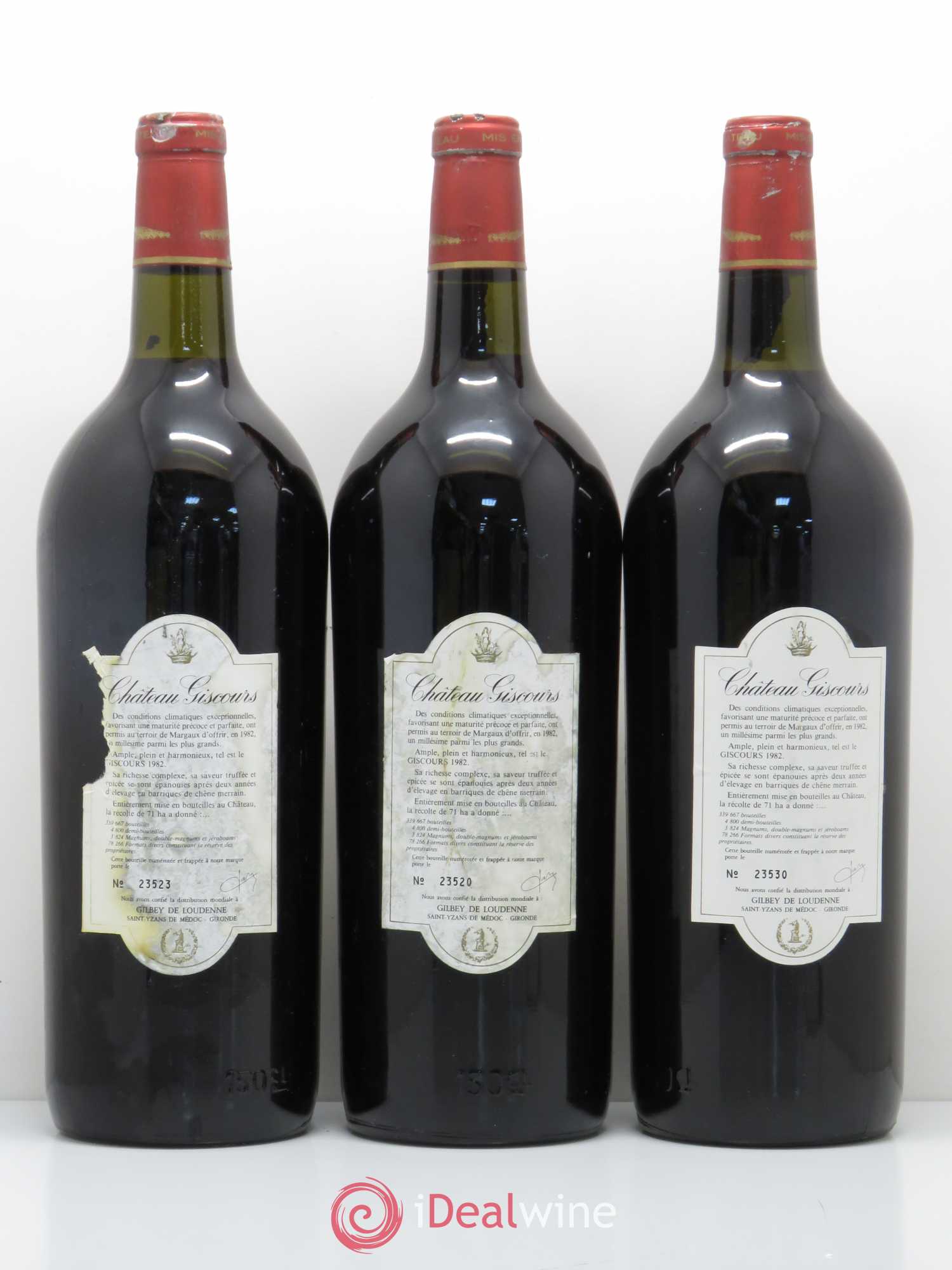Château Giscours 3ème Grand Cru Classé 1982 - Lot de 3 magnums - 1
