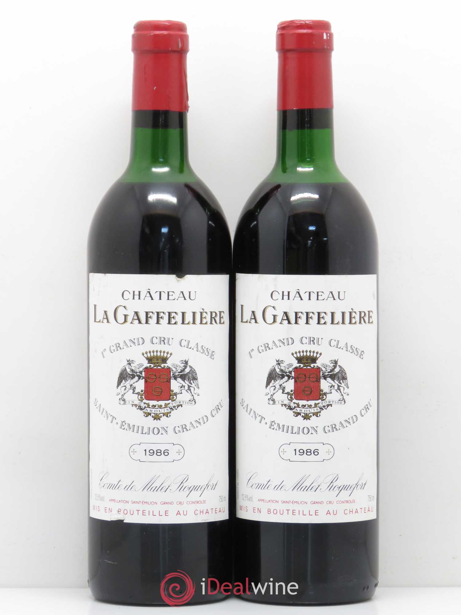 Château la Gaffelière 1er Grand Cru Classé B 1986 - Lot de 2 bouteilles - 0