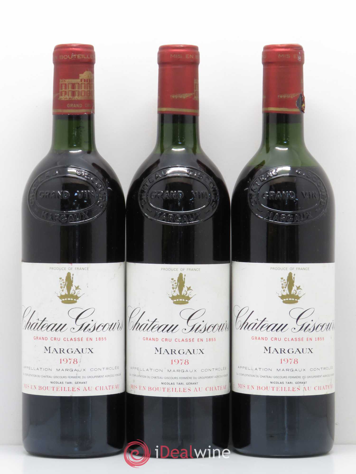 Château Giscours 3ème Grand Cru Classé 1978 - Lot de 3 bouteilles - 0