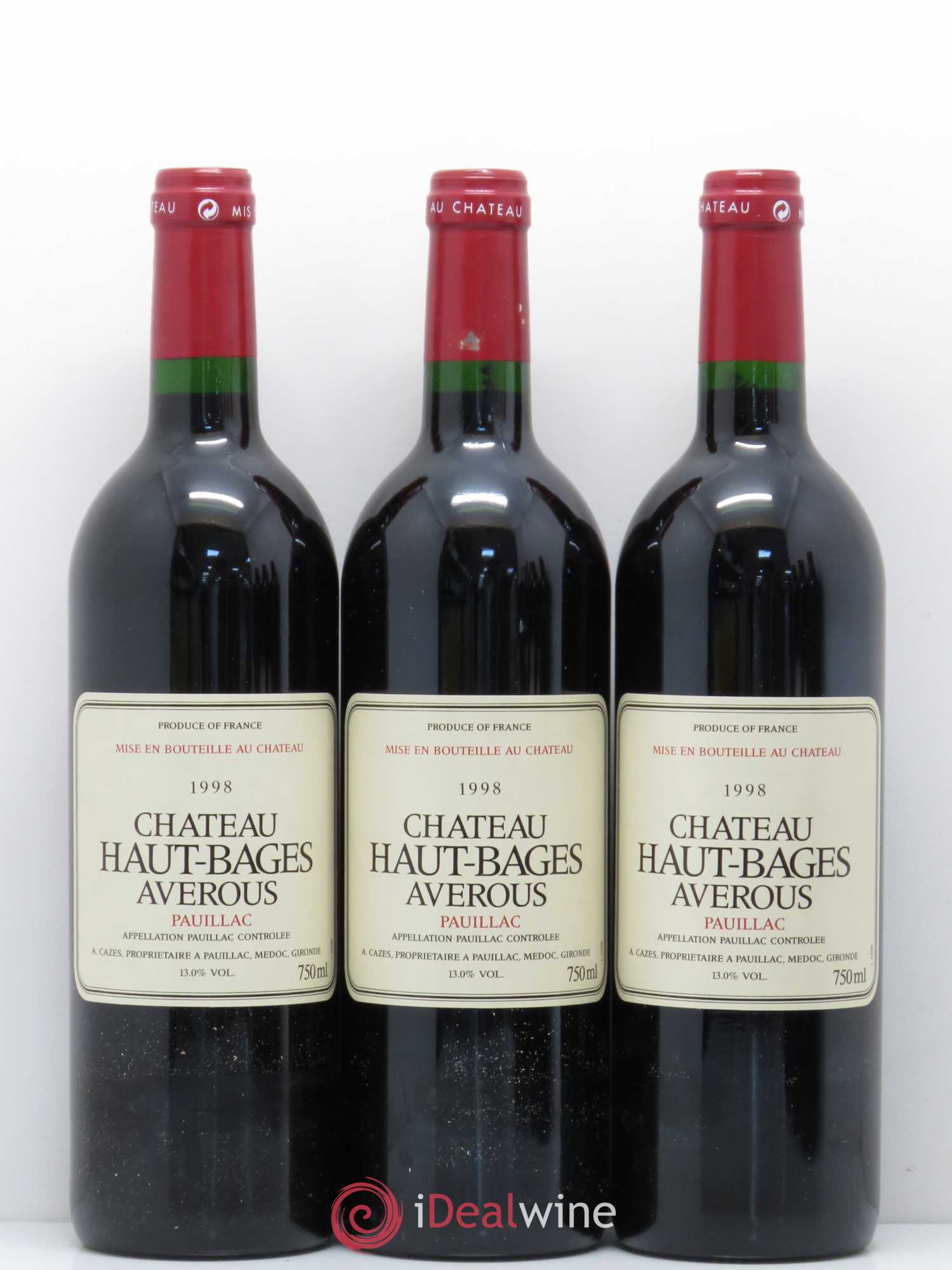 Château Haut Bages Averous Cru Bourgeois 1998 - Lot de 6 bouteilles - 1