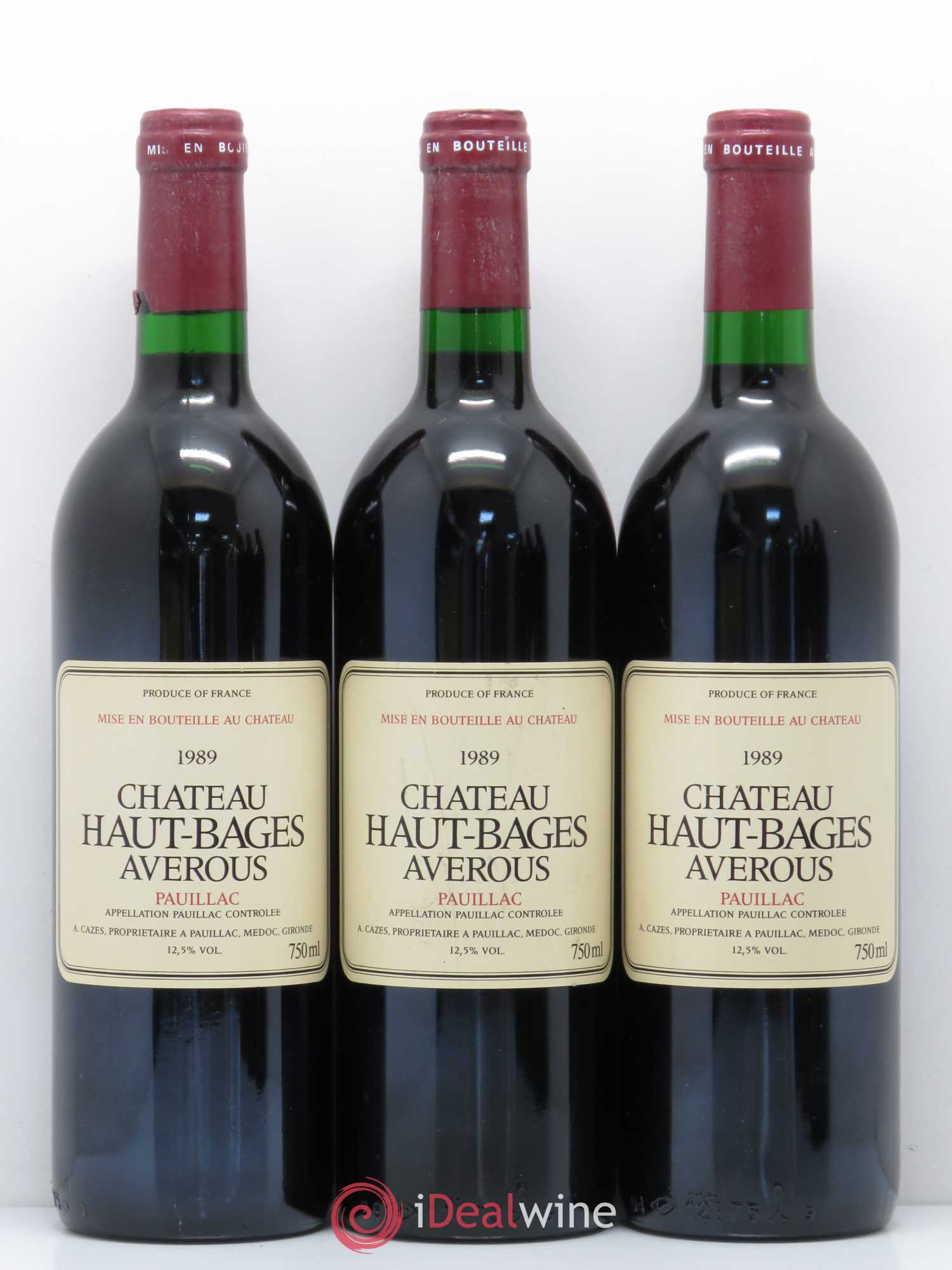 Château Haut Bages Averous Cru Bourgeois 1989 - Lot de 6 bouteilles - 1