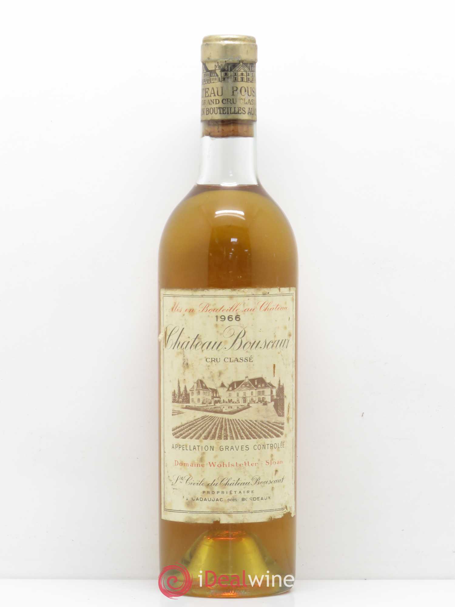 Château Bouscaut Cru Classé de Graves 1966 - Lot de 1 bouteille - 0