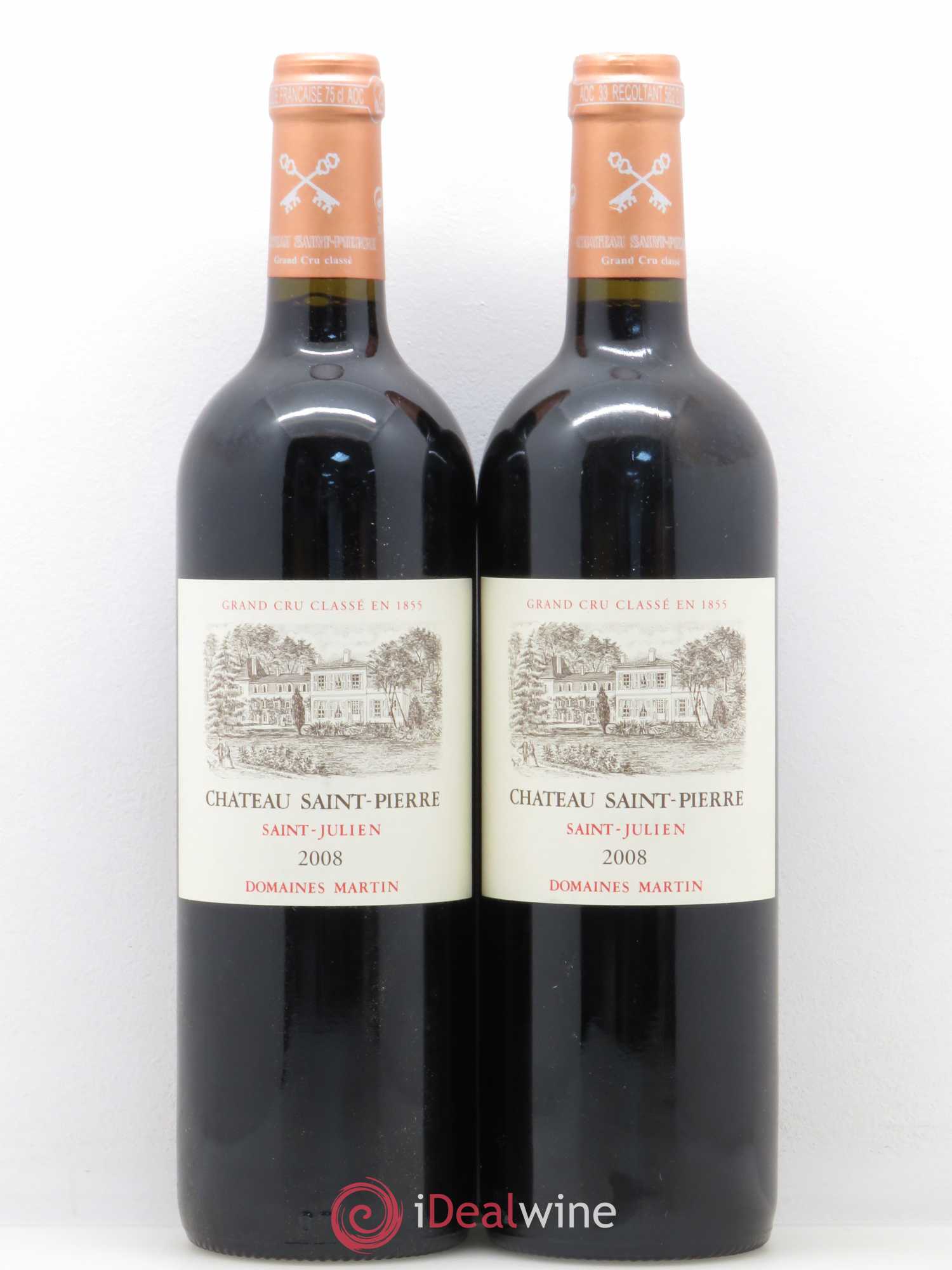 Château Saint-Pierre 4ème Grand Cru Classé 2008 - Lot de 2 bouteilles - 0