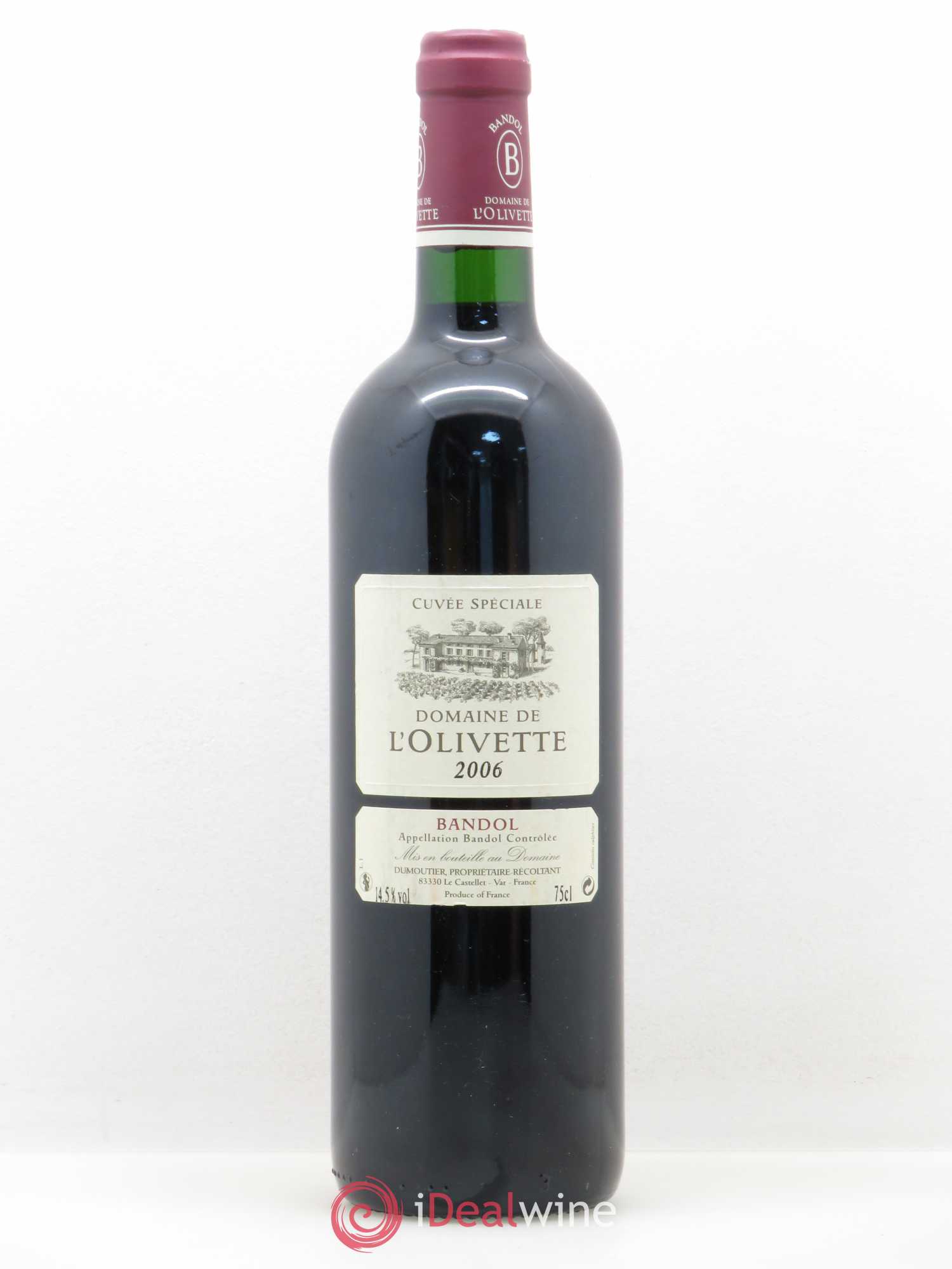 Bandol Cuvée Spéciale Château de l'Olivette (sans prix de réserve) 2006 - Posten von 1 Flasche - 0