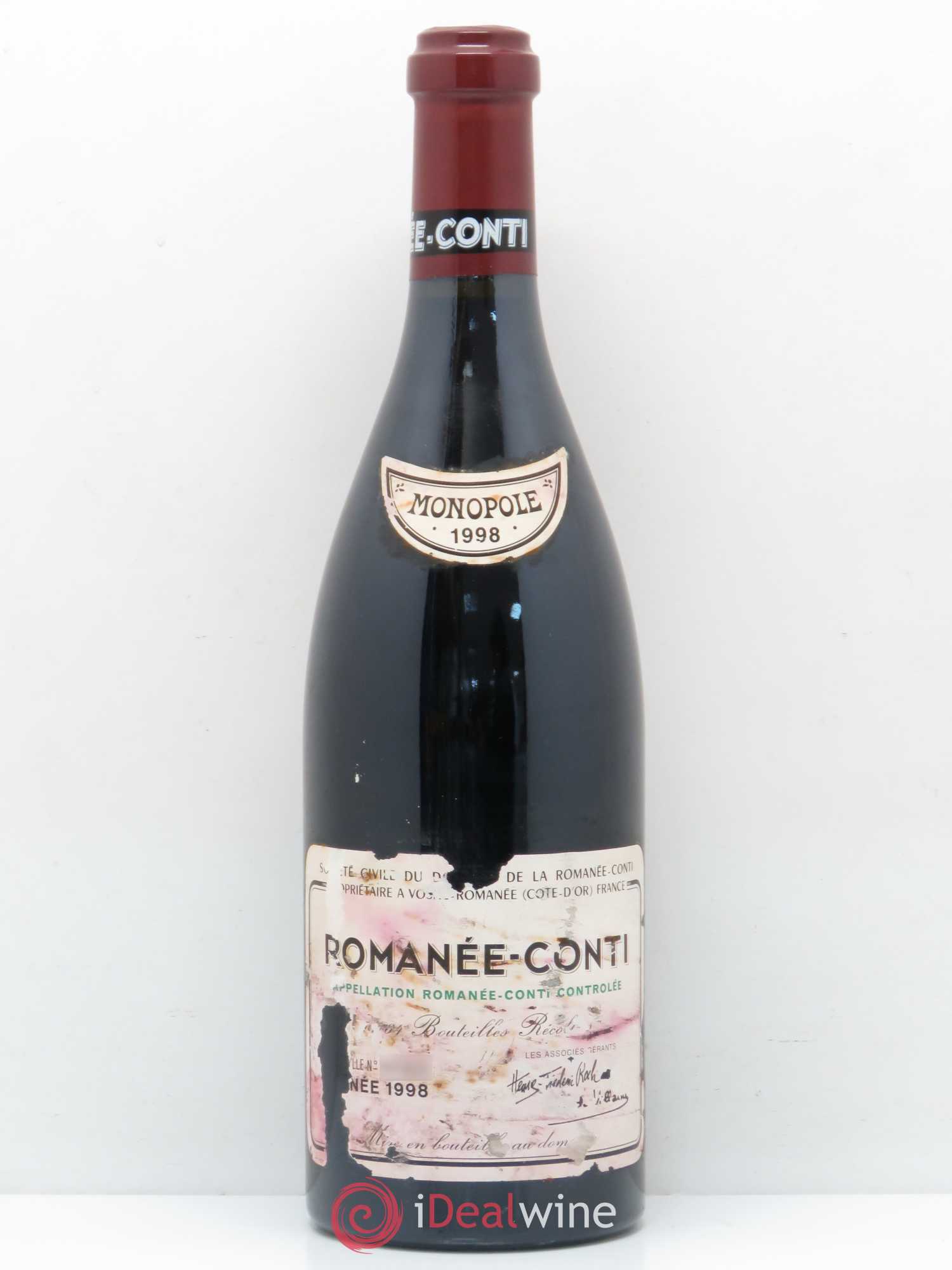 Romanée-Conti Grand Cru Domaine de la Romanée-Conti 1998 - Lot de 1 bouteille - 0