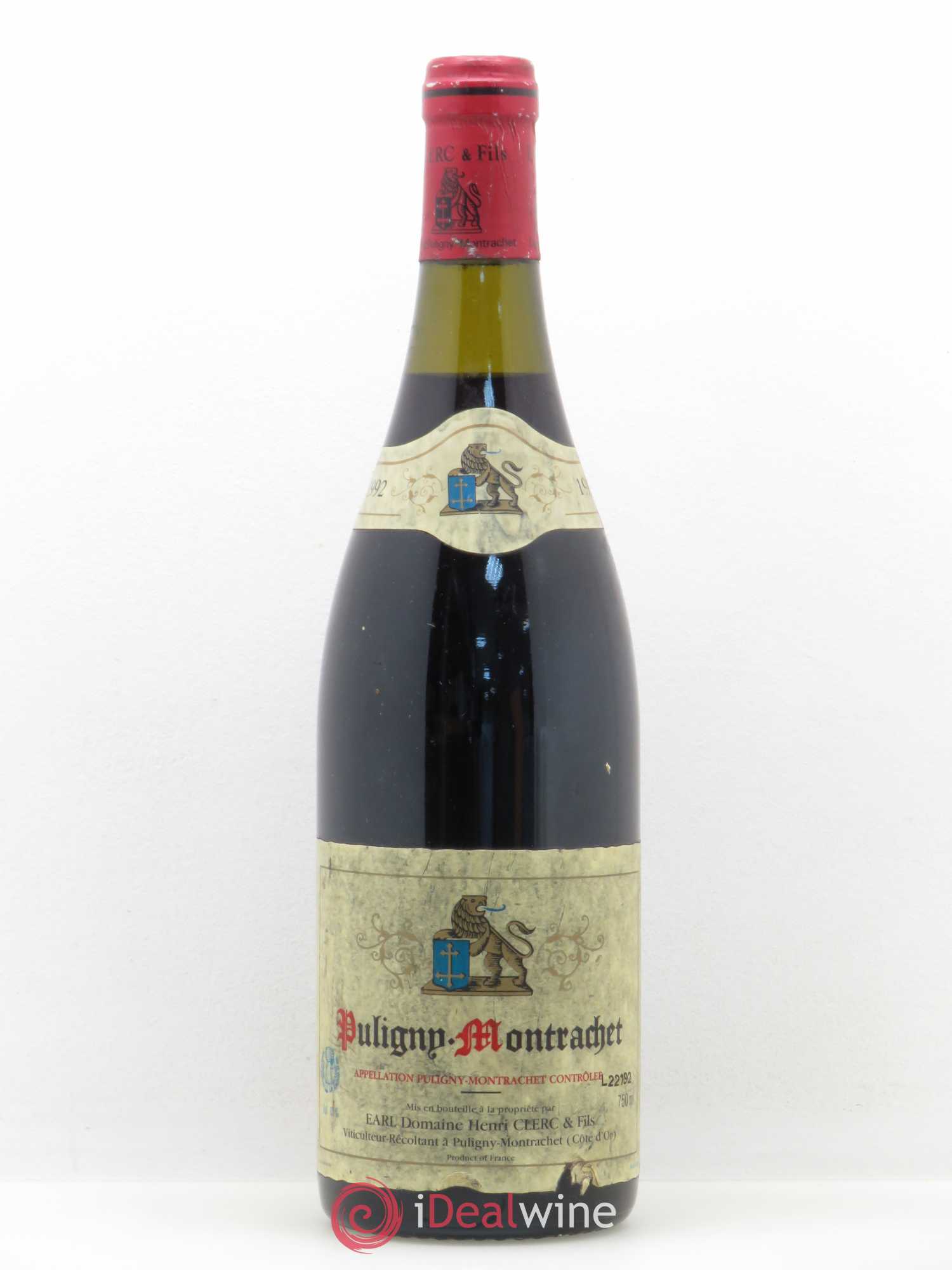Puligny-Montrachet Henri Clerc (sans prix de réserve) 1992 - Posten von 1 Flasche - 0