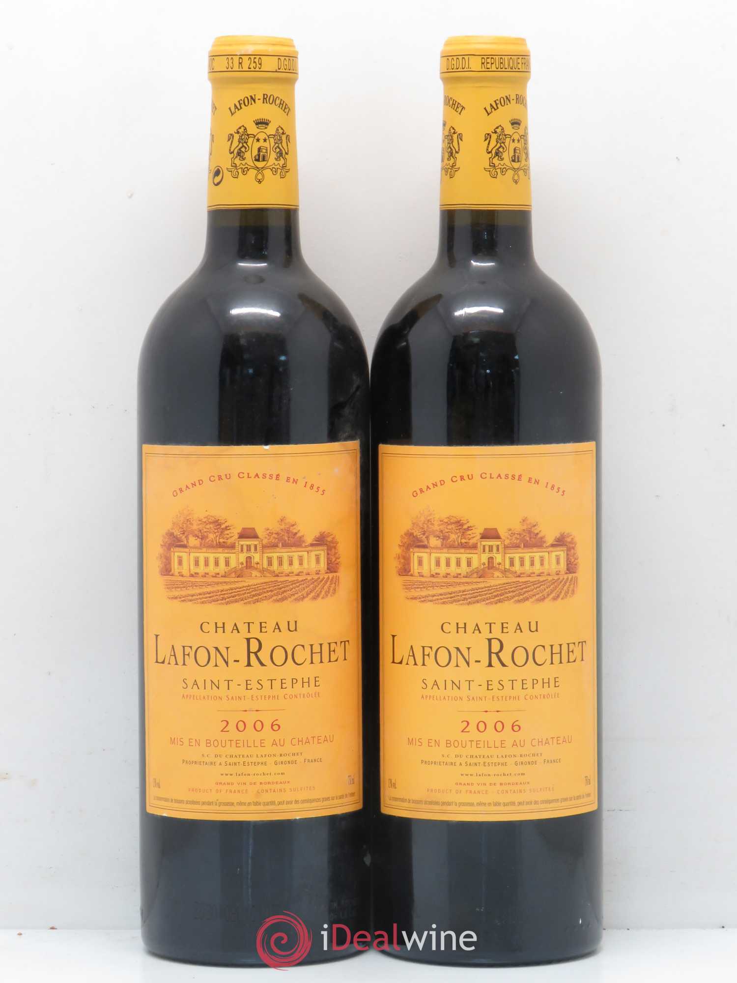 Château Lafon Rochet 4ème Grand Cru Classé 2006 - Lot de 2 bouteilles - 0