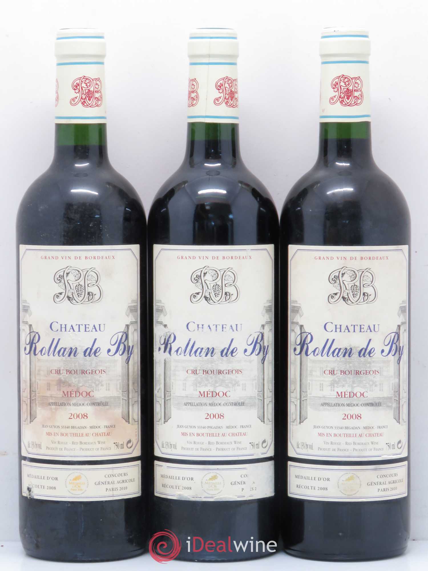 Château Rollan de By Cru Bourgeois 2008 - Lot de 5 bouteilles - 1
