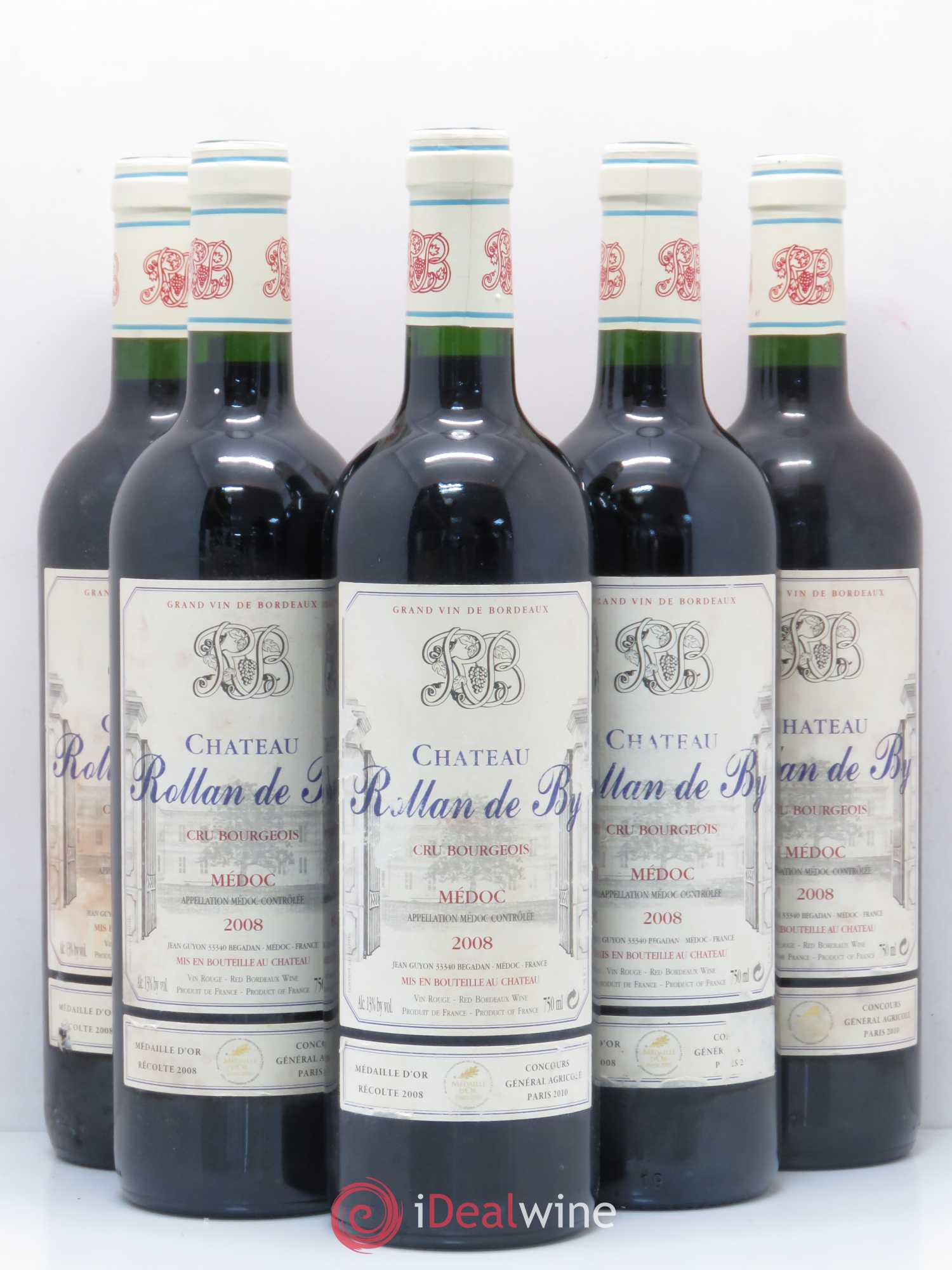 Château Rollan de By Cru Bourgeois 2008 - Lot de 5 bouteilles - 0