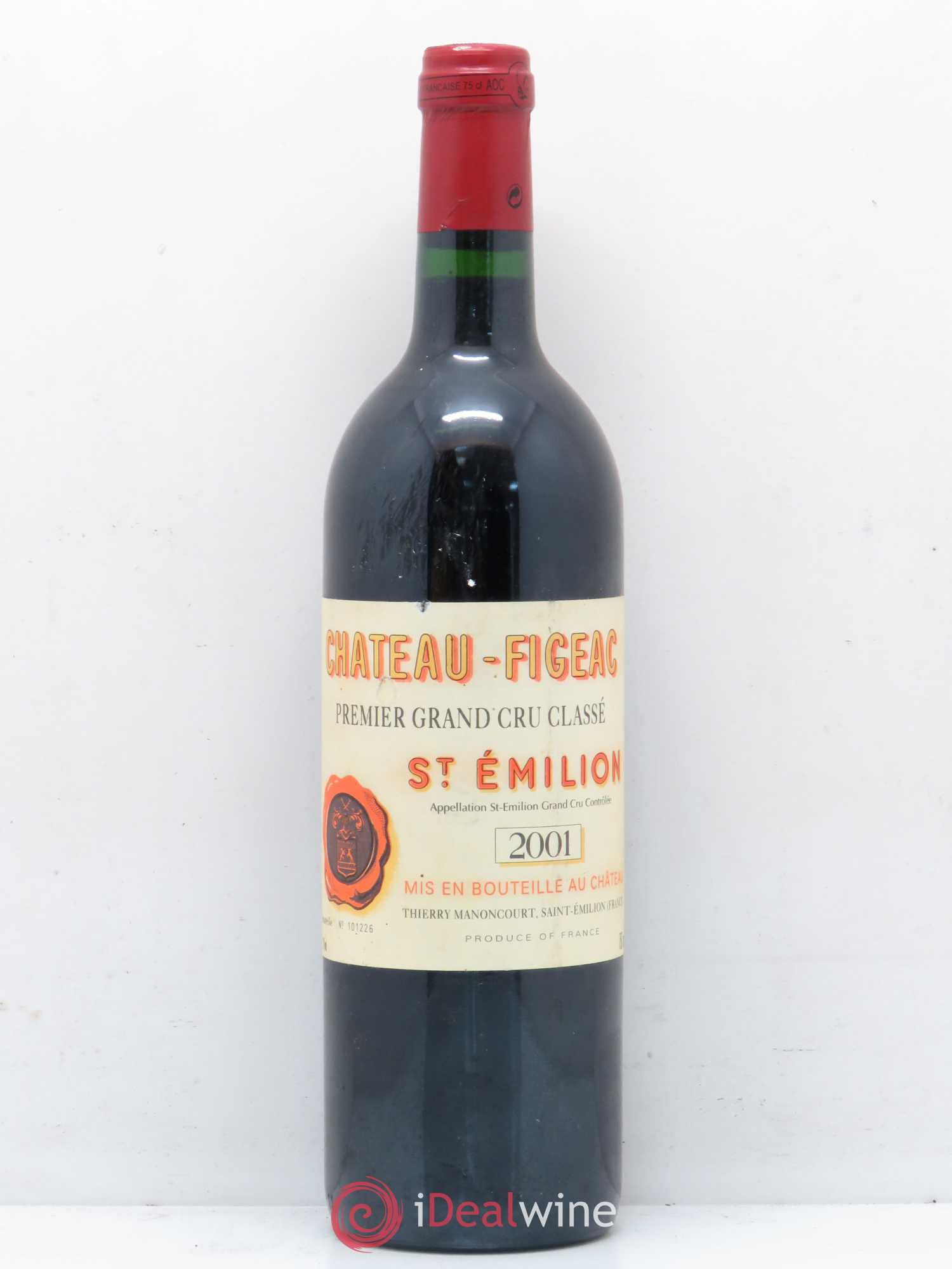 Château Figeac 1er Grand Cru Classé A 2001 - Lot de 1 bouteille - 0