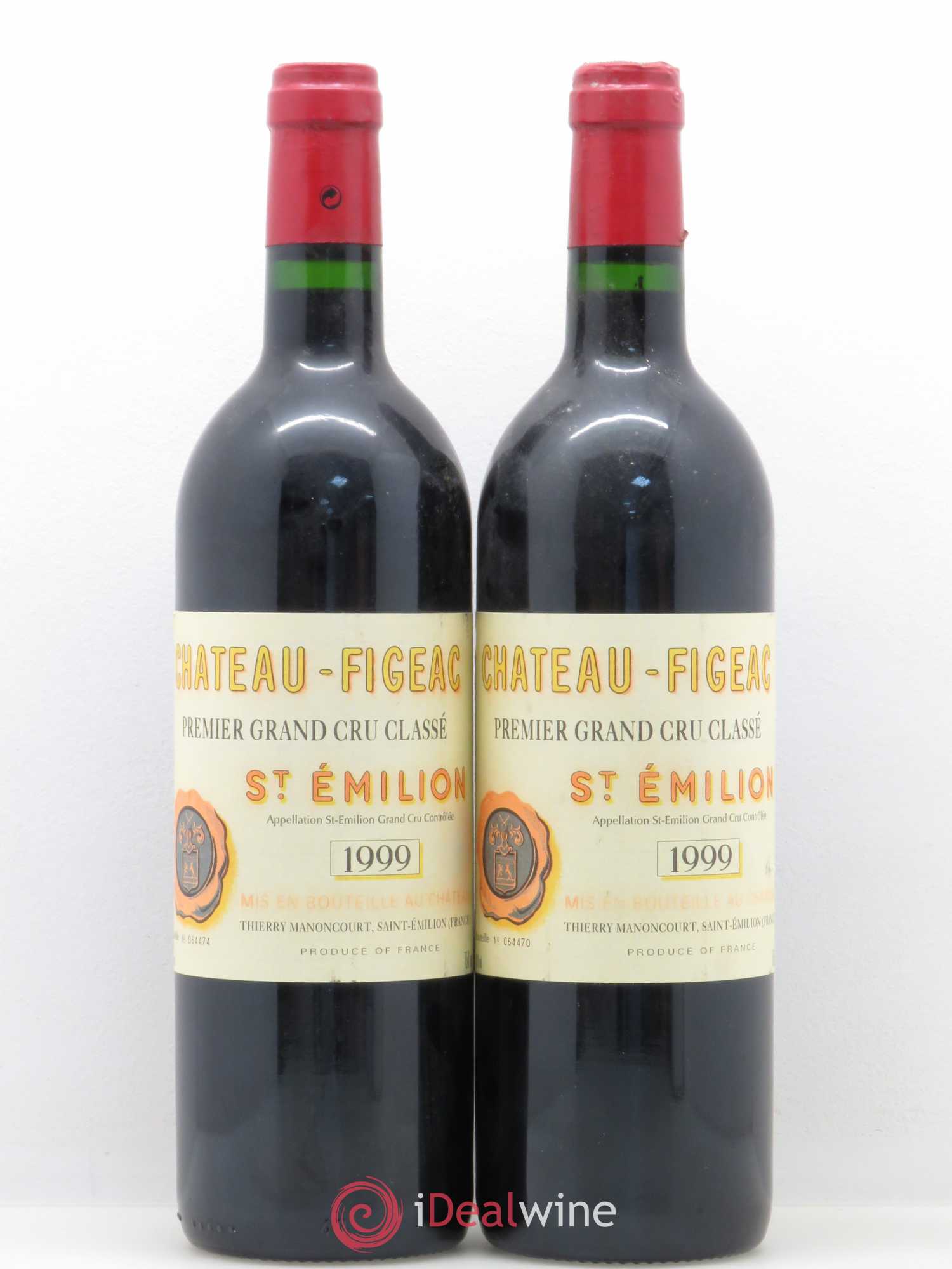 Château Figeac 1er Grand Cru Classé A 1999 - Lot de 2 bouteilles - 0