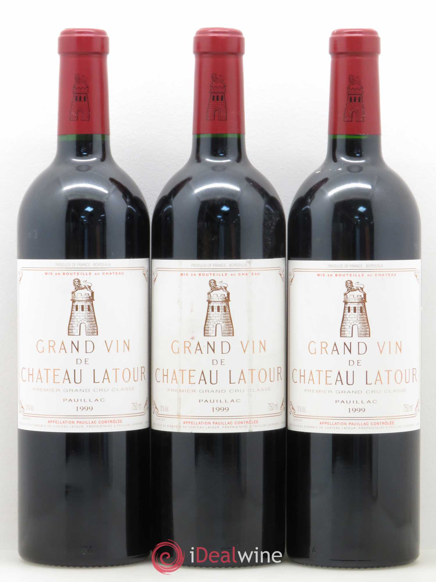 Château Latour 1er Grand Cru Classé 1999 - Lot de 3 bouteilles - 0