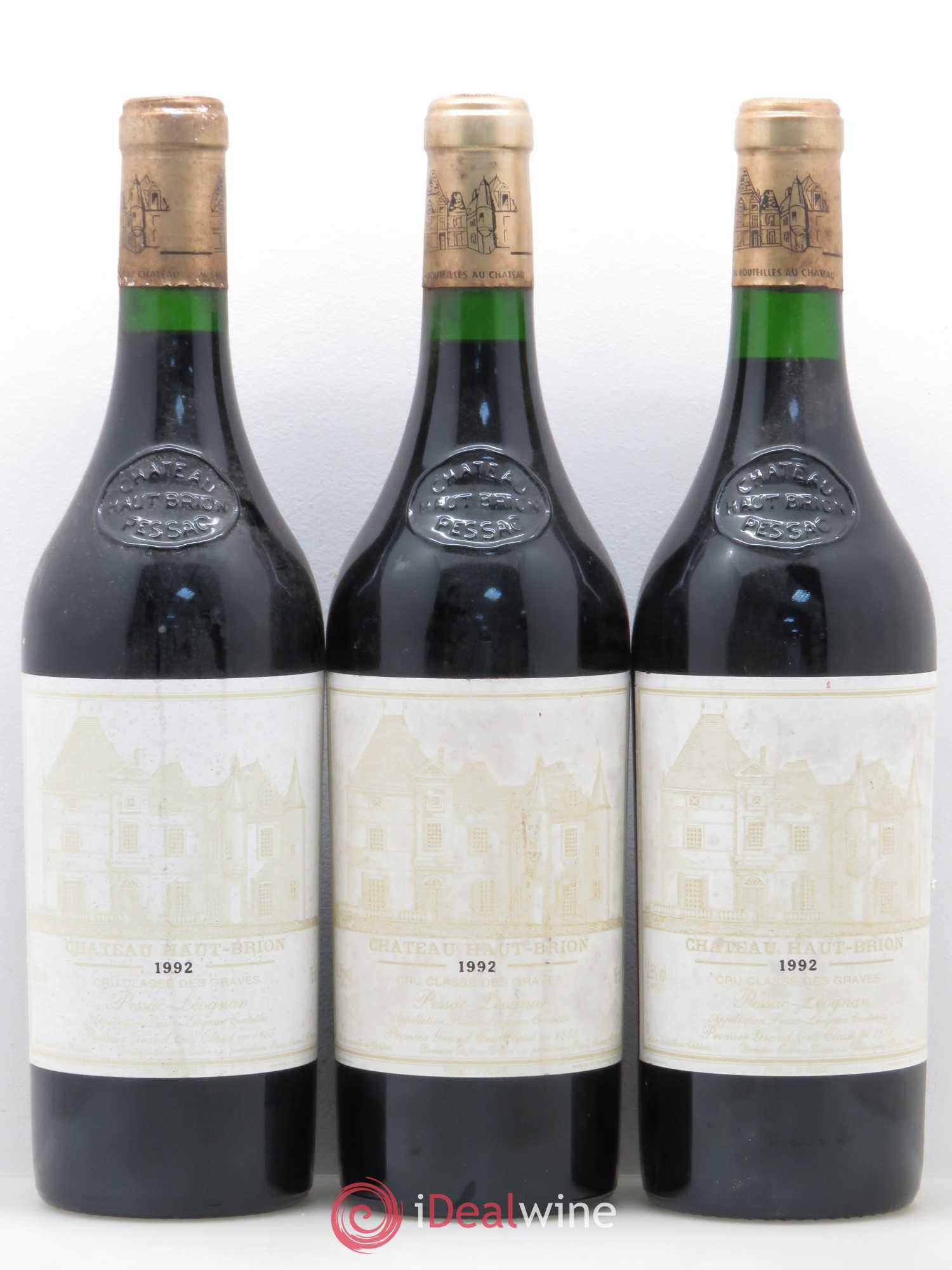 Château Haut Brion 1er Grand Cru Classé 1992 - Lot de 3 bouteilles - 0