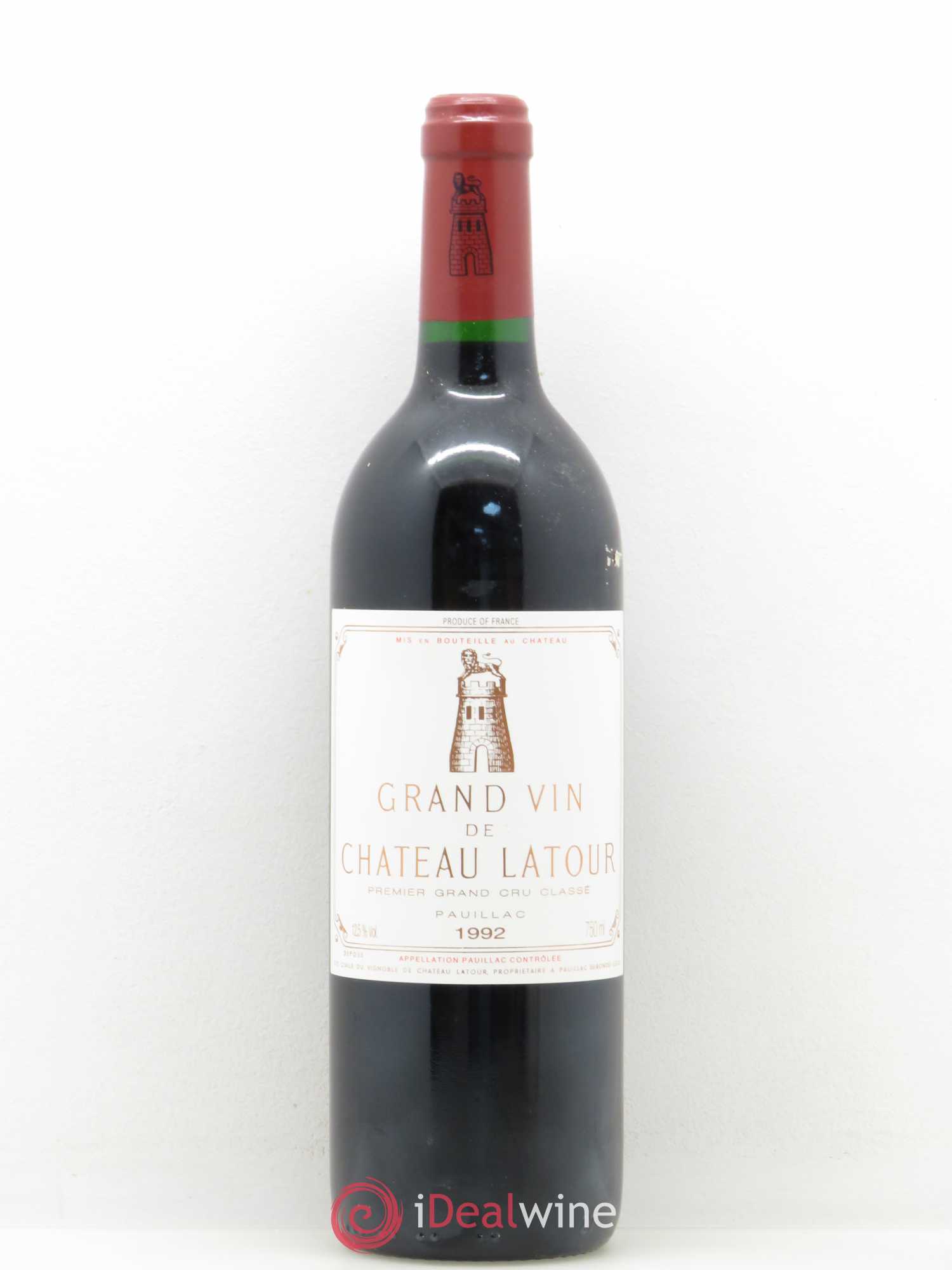 Château Latour 1er Grand Cru Classé 1992 - Lot de 1 bouteille - 0
