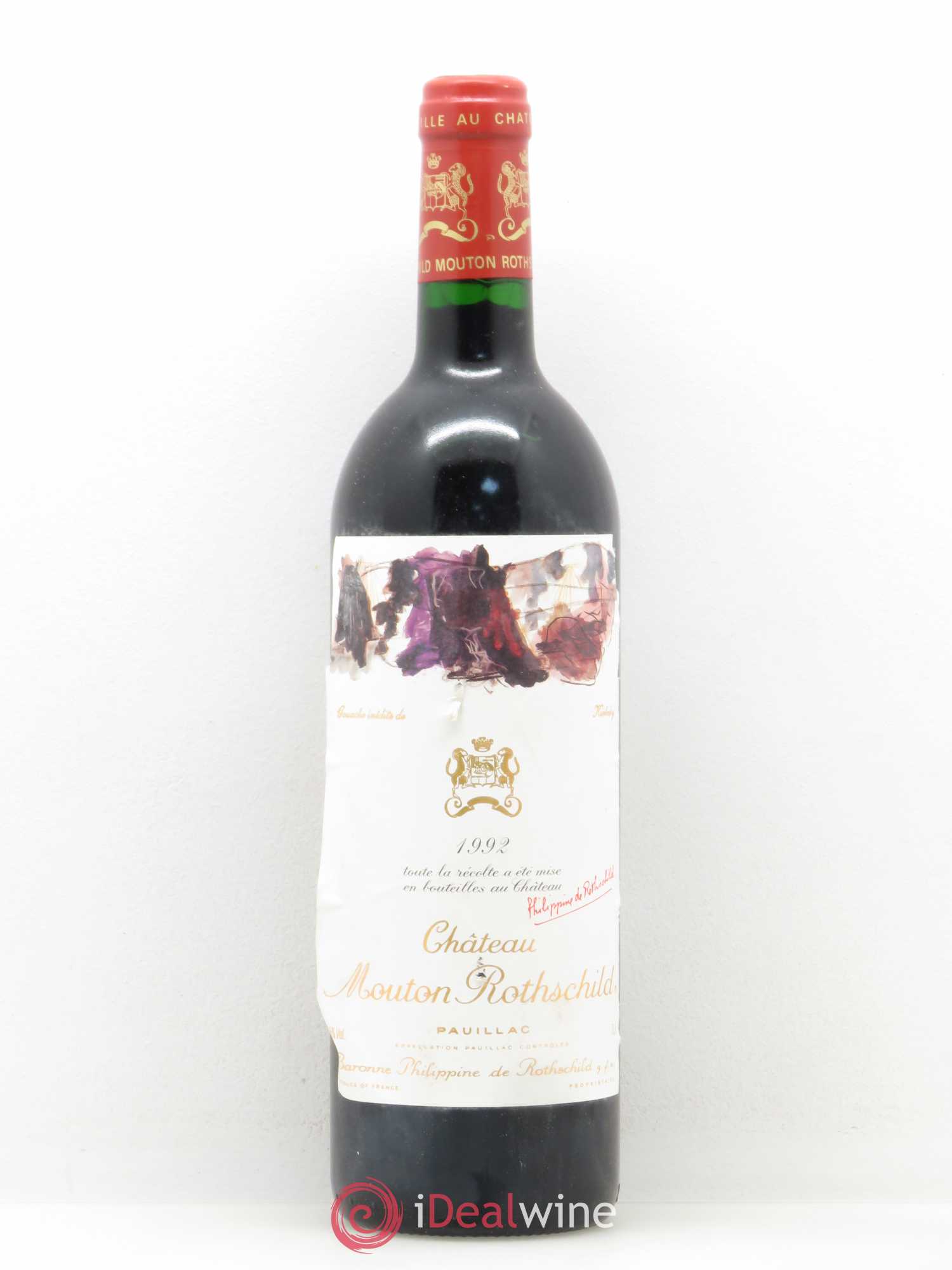 Château Mouton Rothschild 1er Grand Cru Classé 1992 - Lot de 1 bouteille - 0