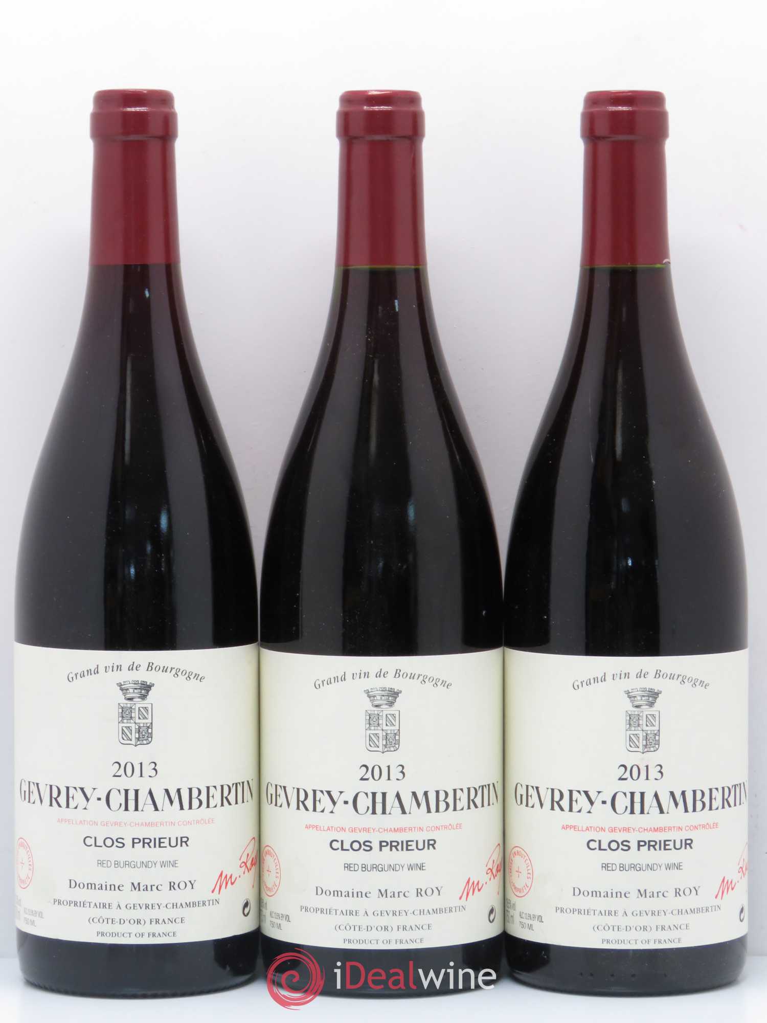 Gevrey-Chambertin Clos Prieur Domaine Marc Roy 2013 - Posten von 3 Flaschen - 0