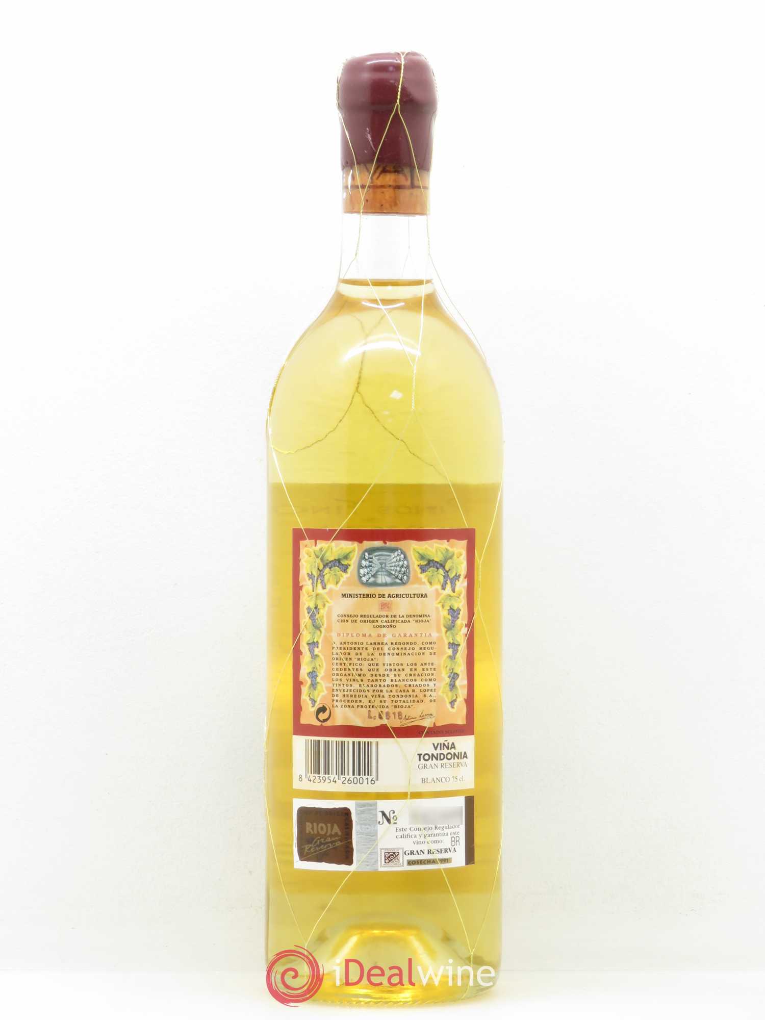 Rioja DOCA Gran Reserva Vina Tondonia 1991 - Lotto di 1 bottiglia - 1