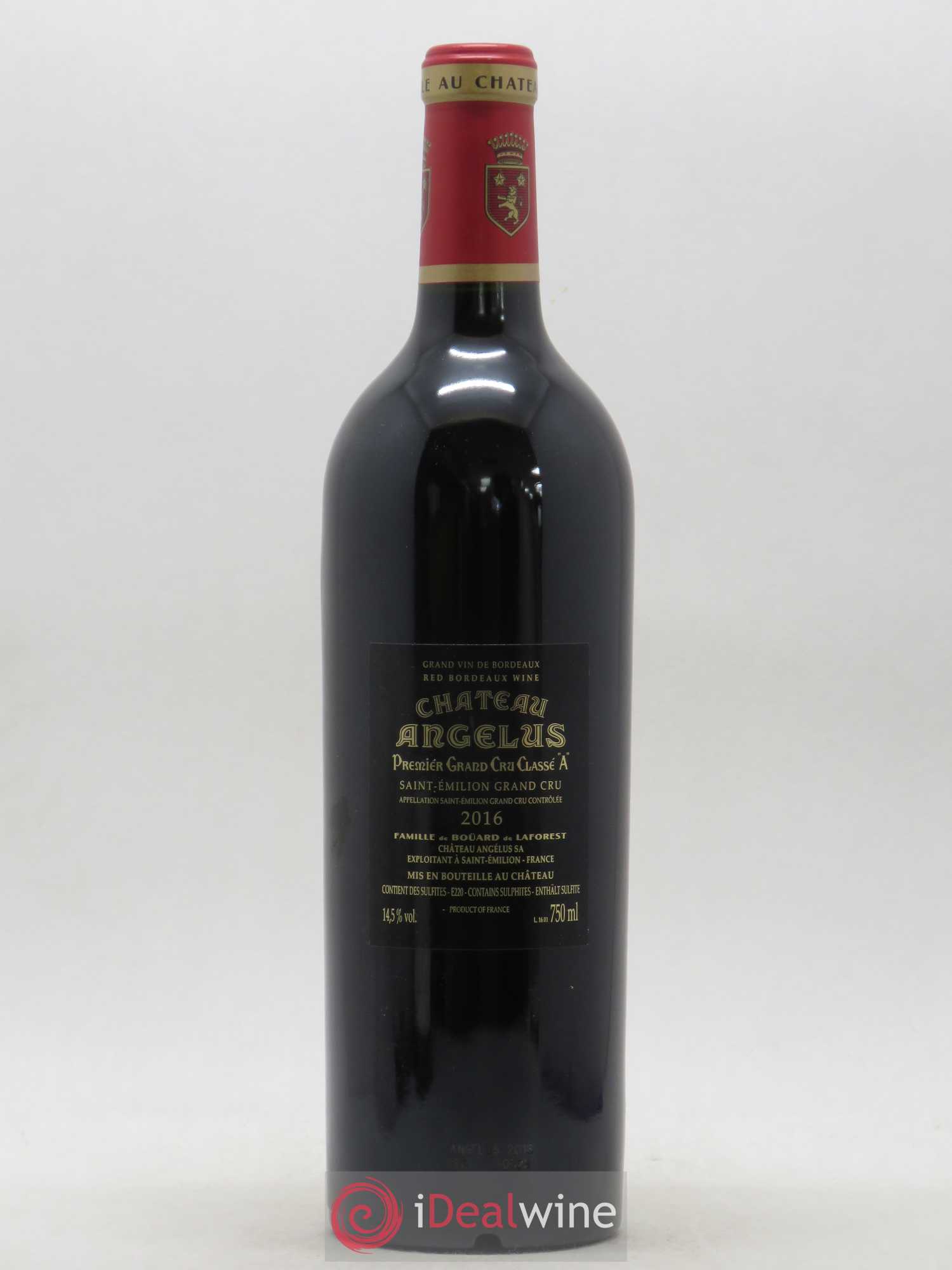 Château Angélus 1er Grand Cru Classé A 2016 - Lot de 1 bouteille - 1