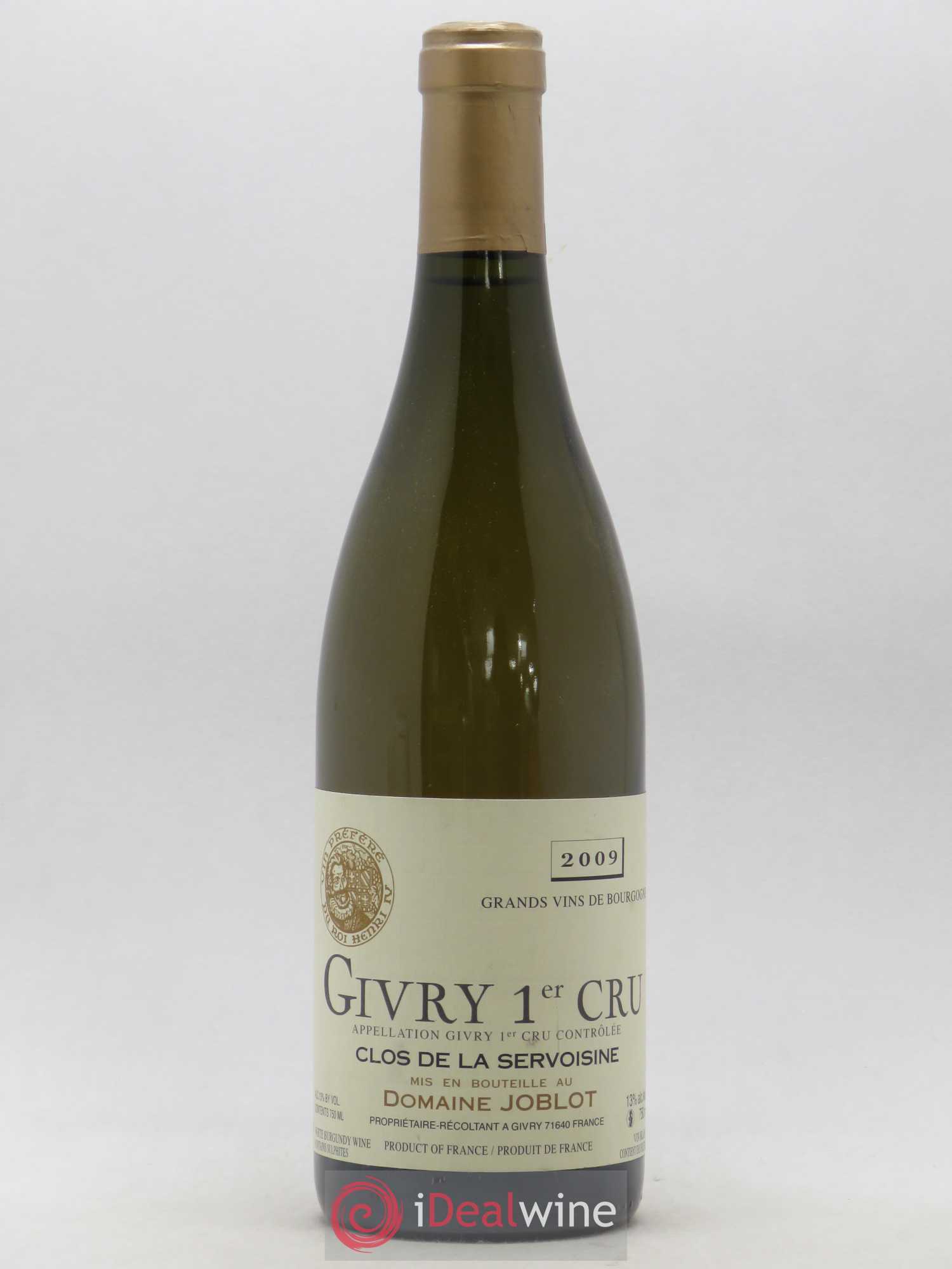 Givry 1er Cru Servoisine Joblot (Domaine) 2009 - Lot de 1 bouteille - 0