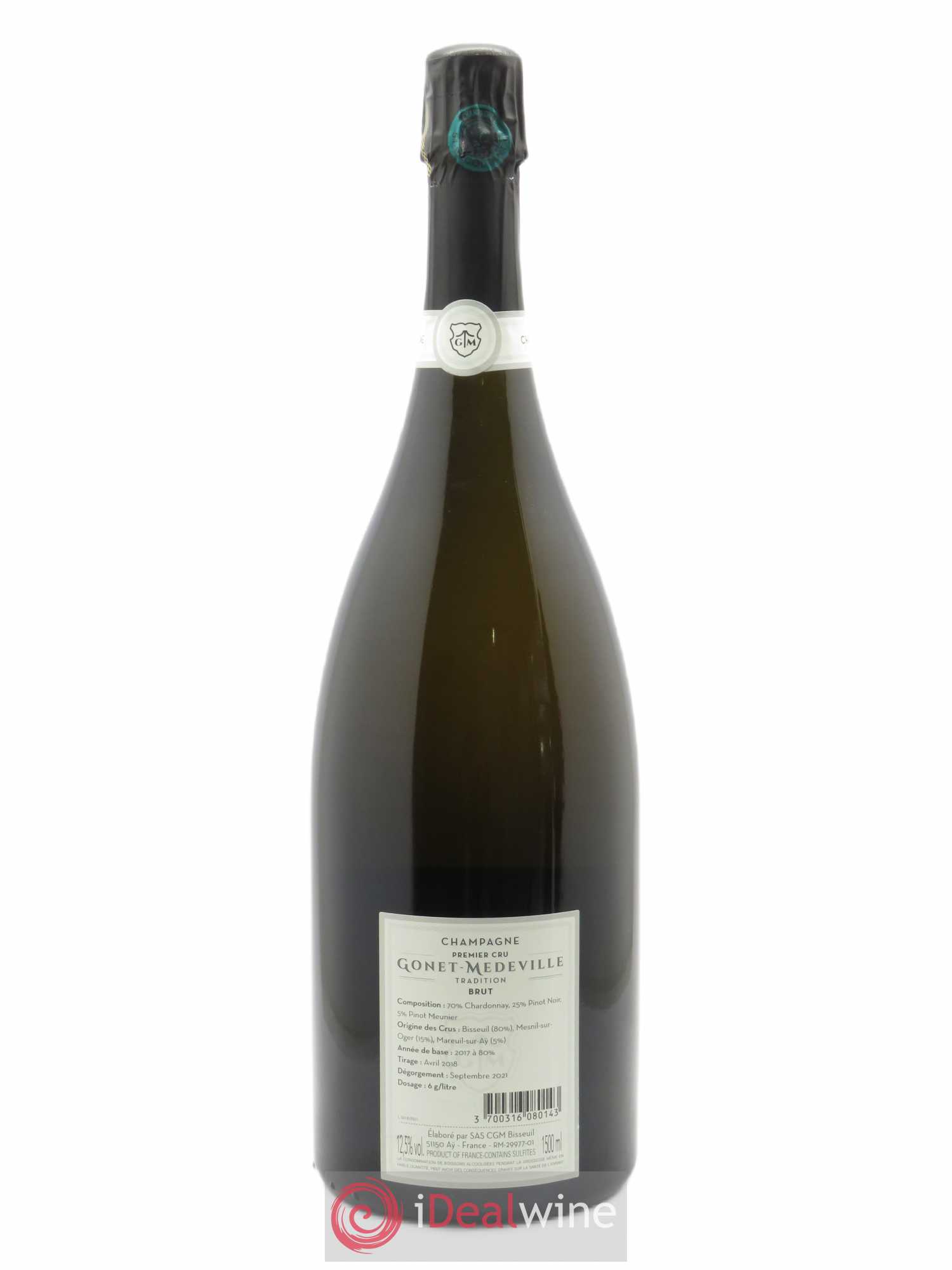 Tradition 1er Cru Brut Vignobles Gonet-Medeville - Lot de 1 magnum - 1