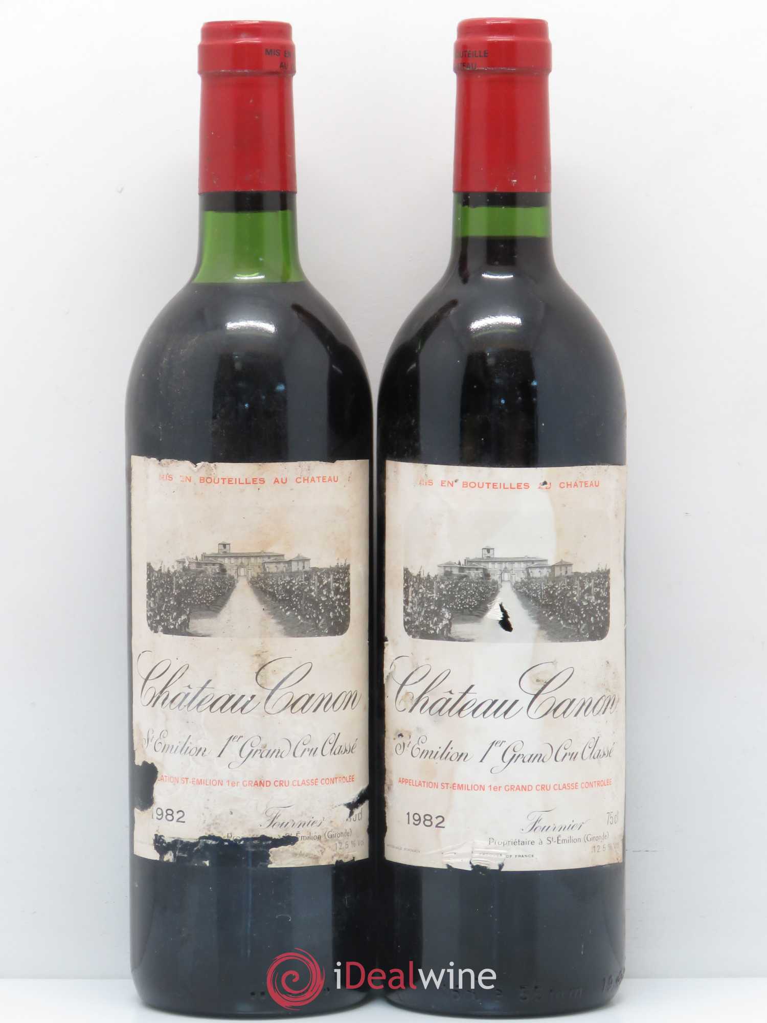 Château Canon 1er Grand Cru Classé B 1982 - Lot de 2 bouteilles - 0