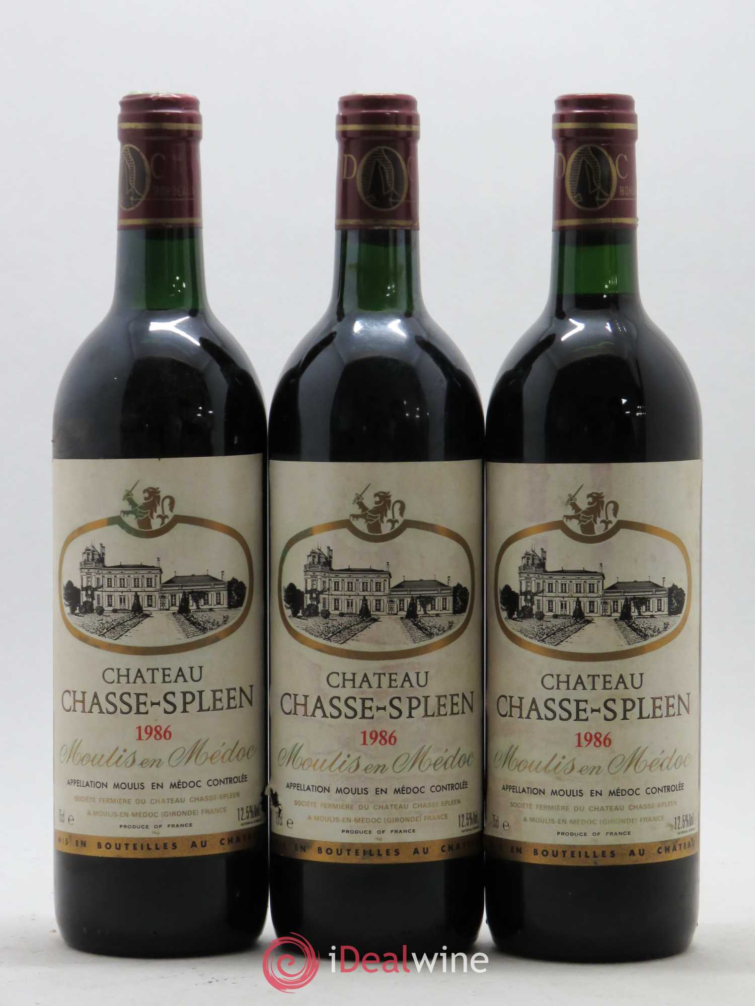 Château Chasse Spleen 1986 - Lot de 12 bouteilles - 4