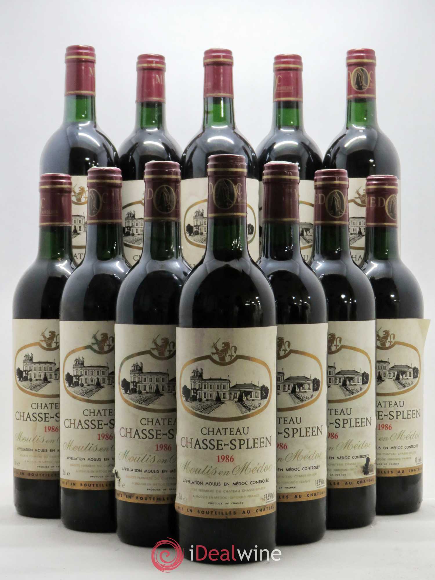 Château Chasse Spleen 1986 - Lot de 12 bouteilles - 0