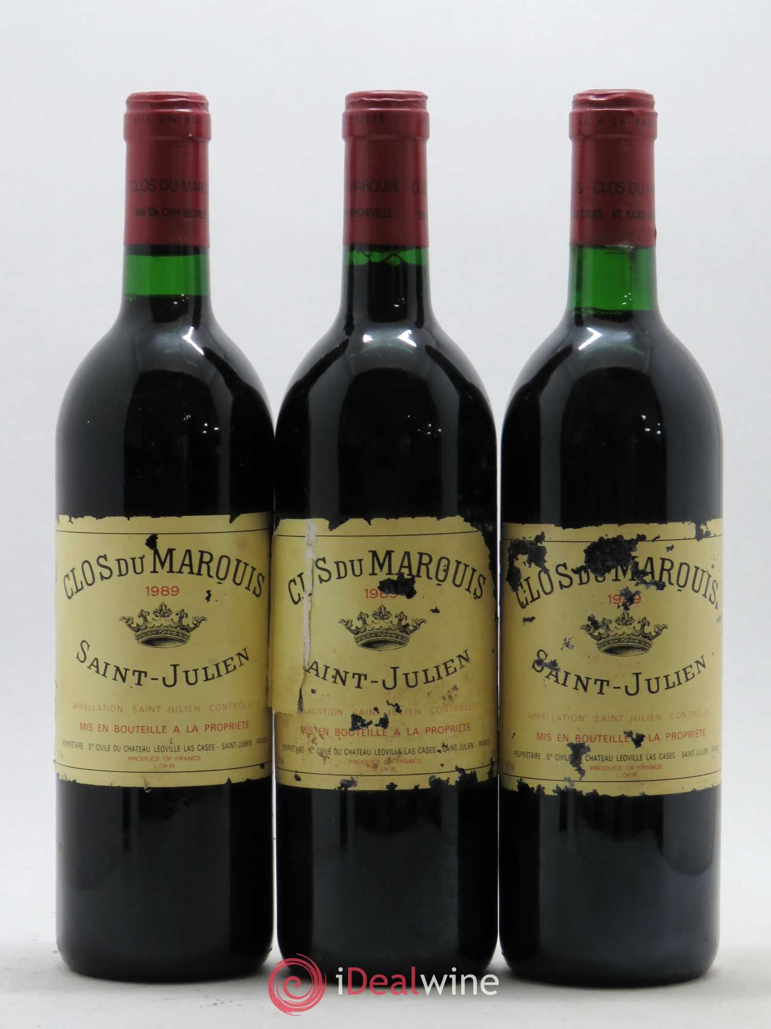 Clos du Marquis 1989 - Lot de 3 bouteilles - 0