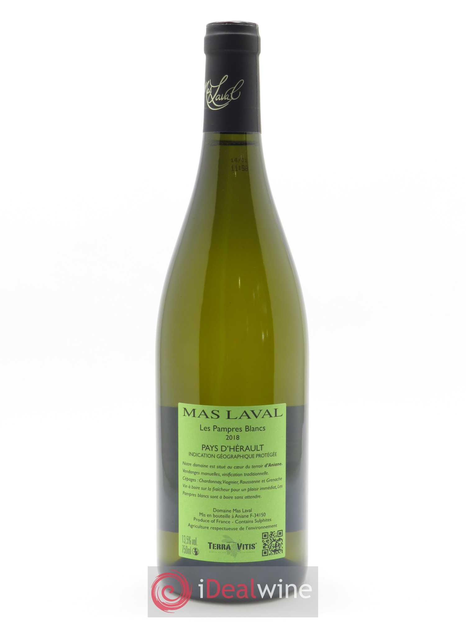 Pays d'Hérault Mas Laval Les Pampres Joël Laval 2018 - Lot de 1 bouteille - 1