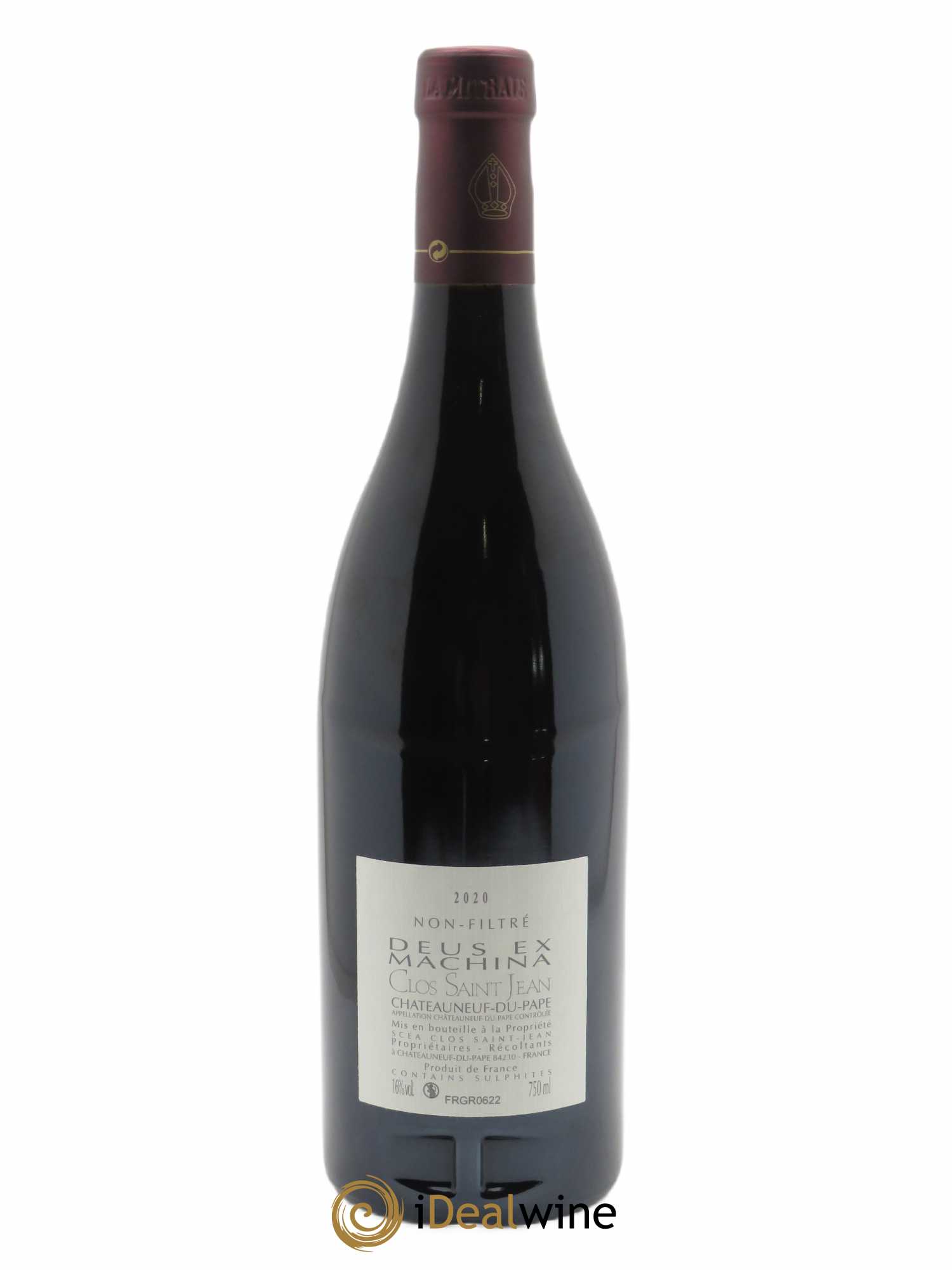 Châteauneuf-du-Pape Clos Saint-Jean Deus Ex Machina Pascal et Vincent Maurel 2020 - Lot de 1 bouteille - 1