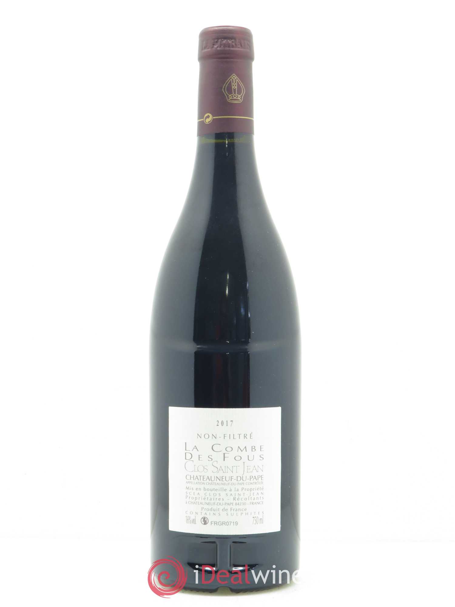 Châteauneuf-du-Pape Clos Saint-Jean La Combe des Fous Pascal et Vincent Maurel 2017 - Lot de 1 bouteille - 1