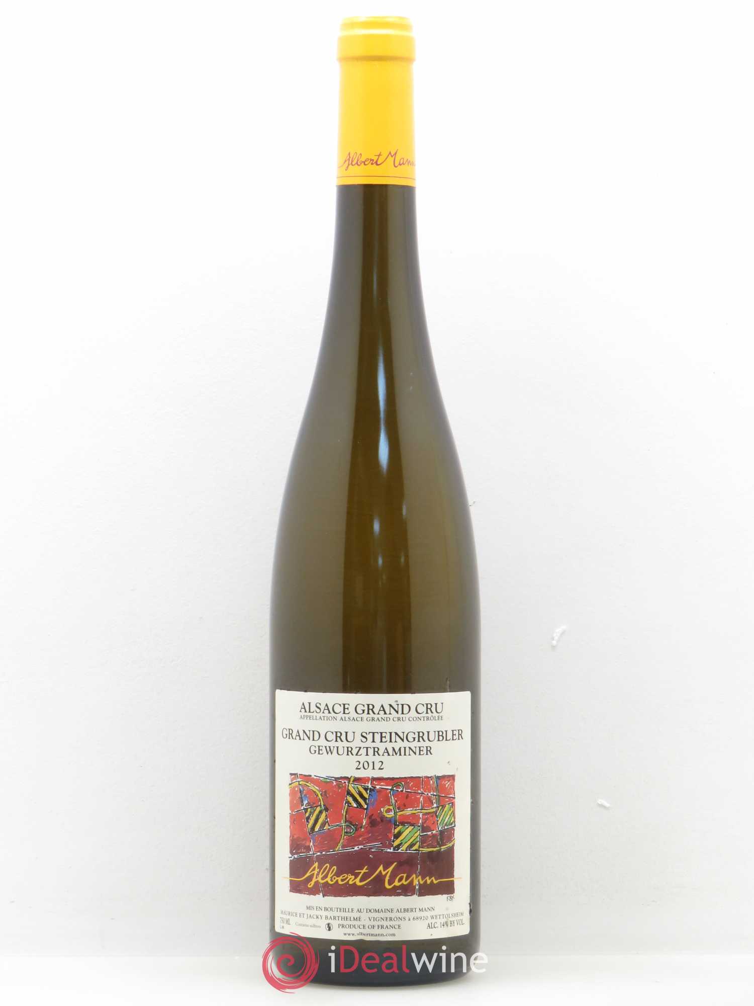 Gewurztraminer Domaine Albert Mann grand cru Steingrubler 2012 - Posten von 1 Flasche - 0