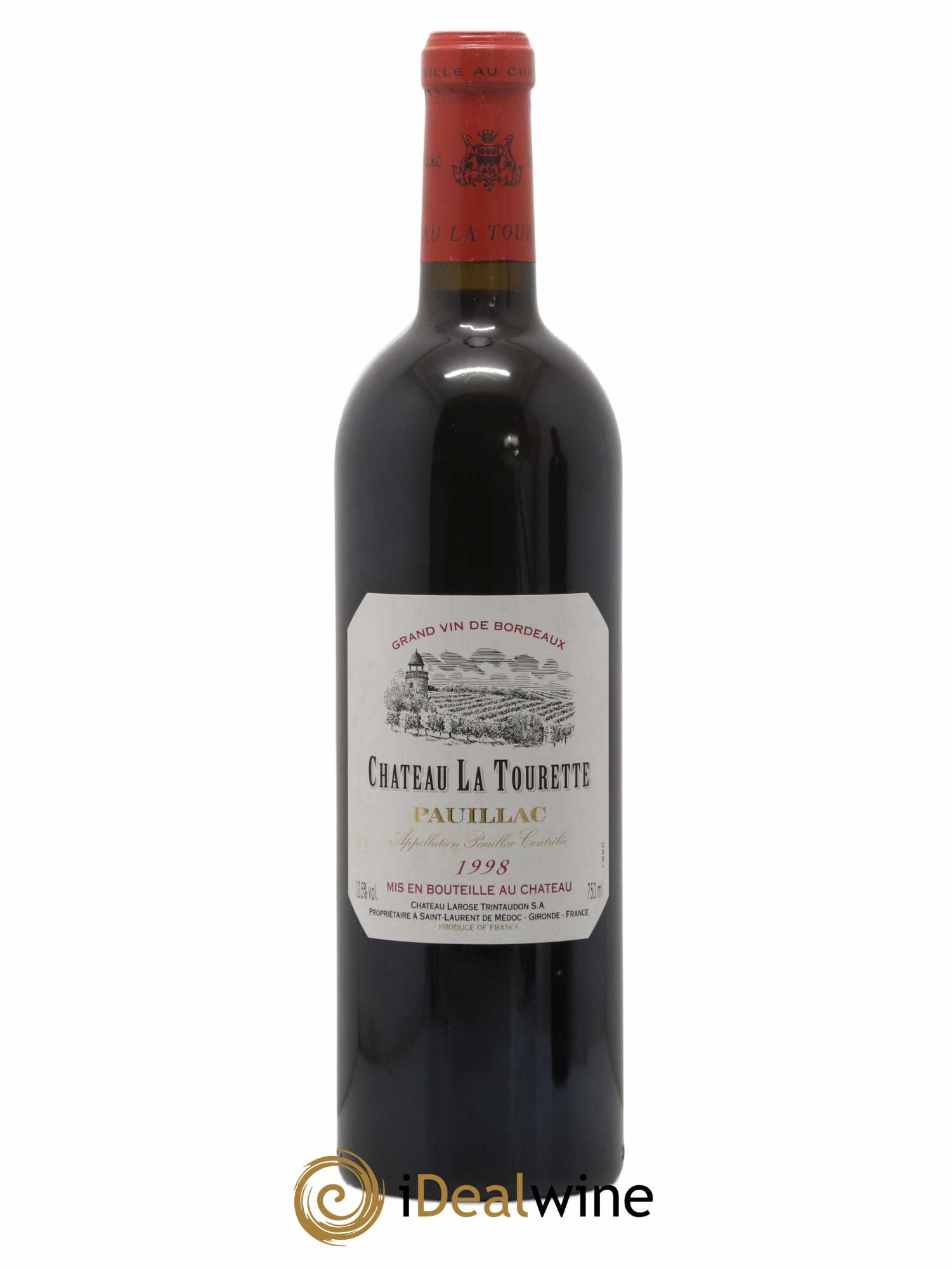 Pauillac Château La Tourette 1998 - Lot de 1 bouteille - 0