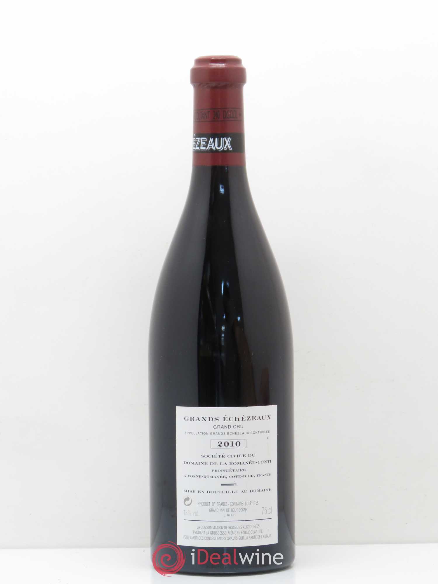 Grands-Echezeaux Grand Cru Domaine de la Romanée-Conti 2010 - Lot de 1 bouteille - 1