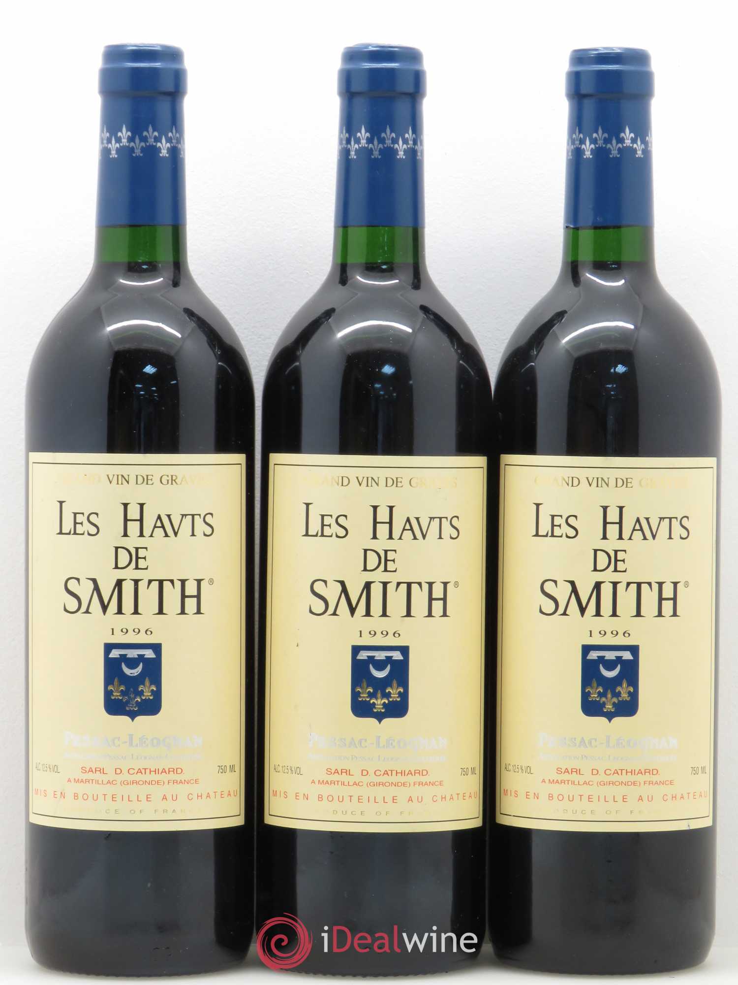 Les Hauts de Smith Second Vin 1996 - Lot de 3 bouteilles - 0