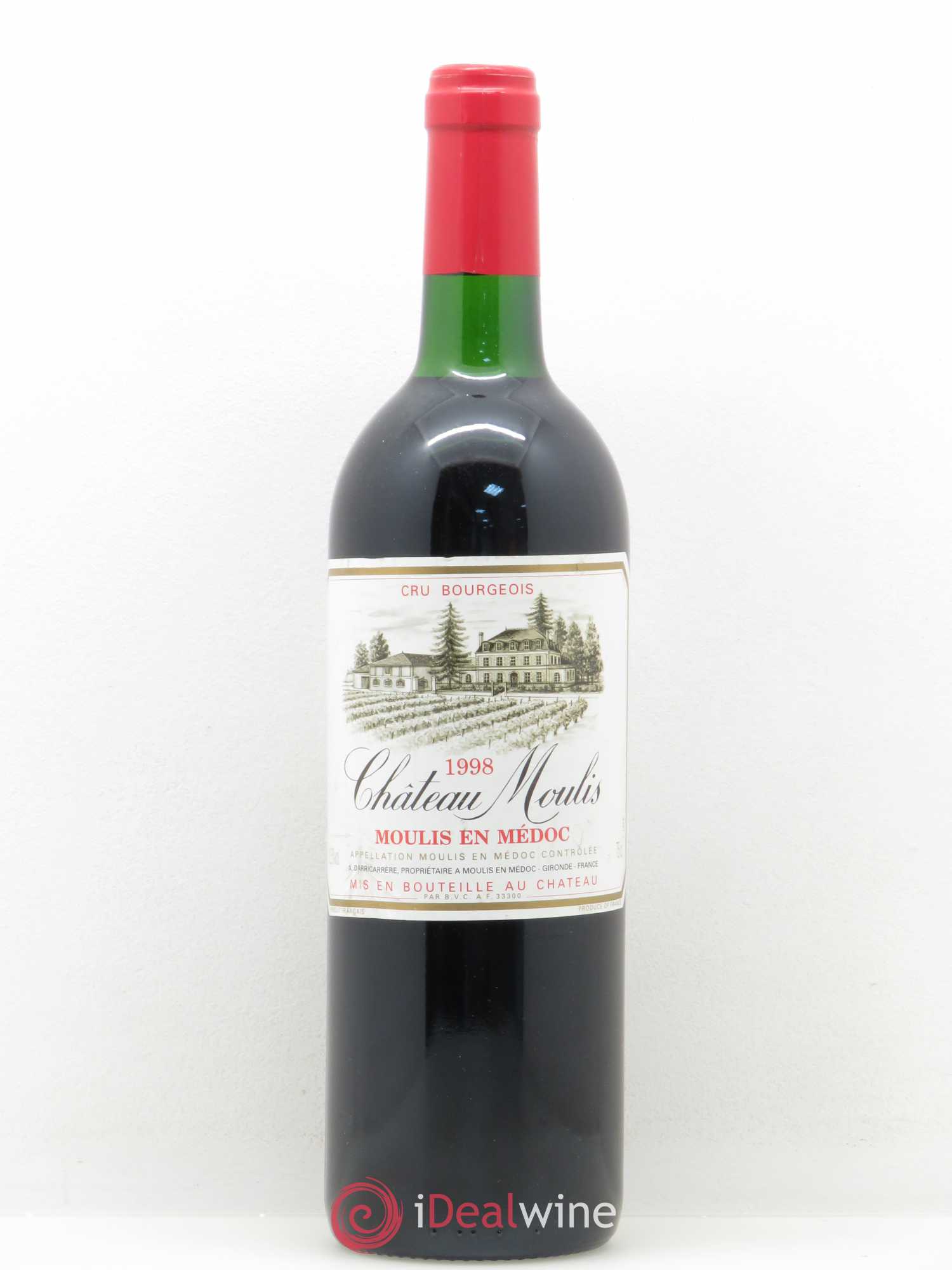 Château Moulis 1998 - Lot de 1 bouteille - 0