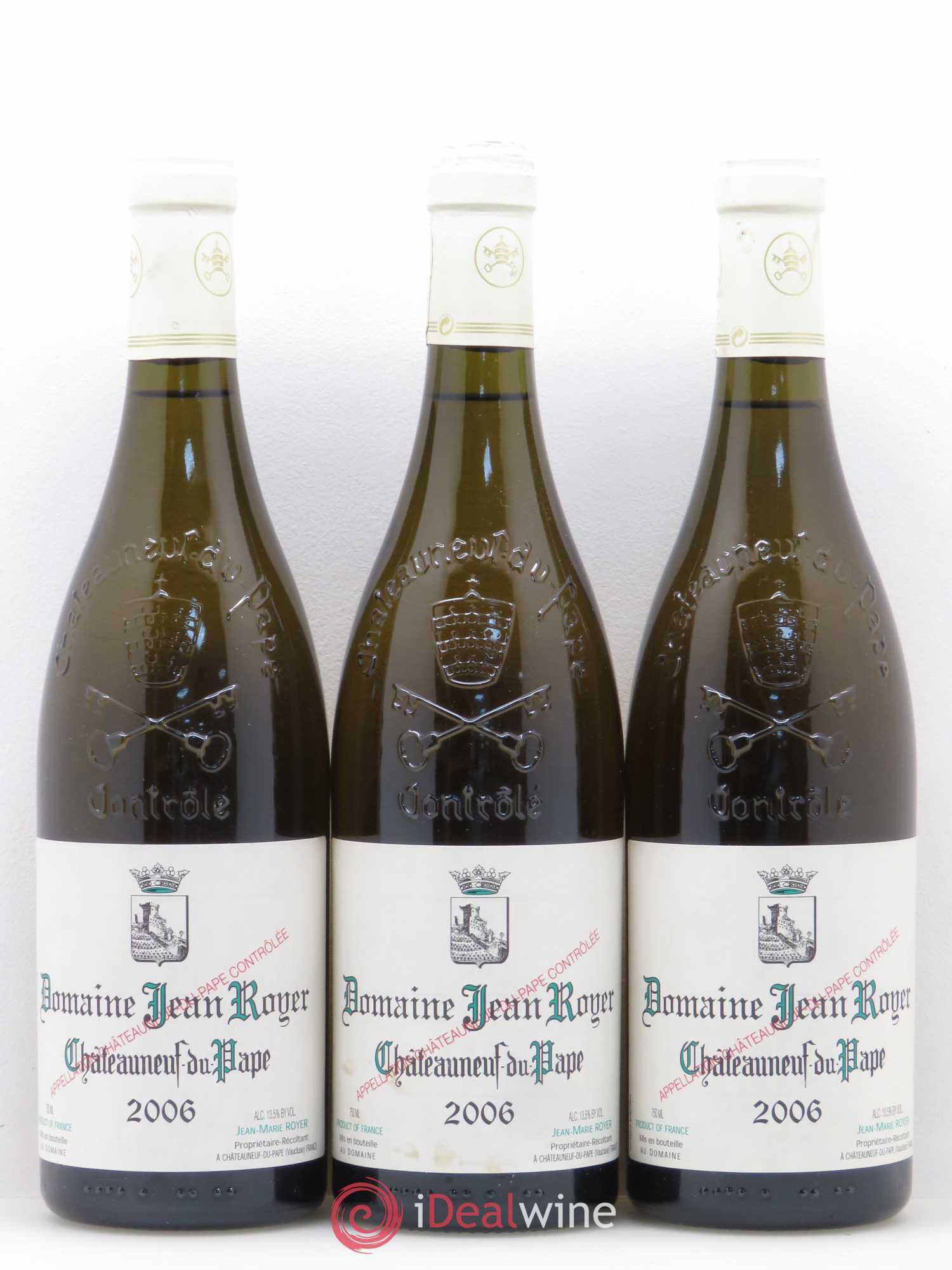 Châteauneuf-du-Pape Domaine Jean Roger (sans prix de réserve) 2006 - Posten von 3 Flaschen - 0
