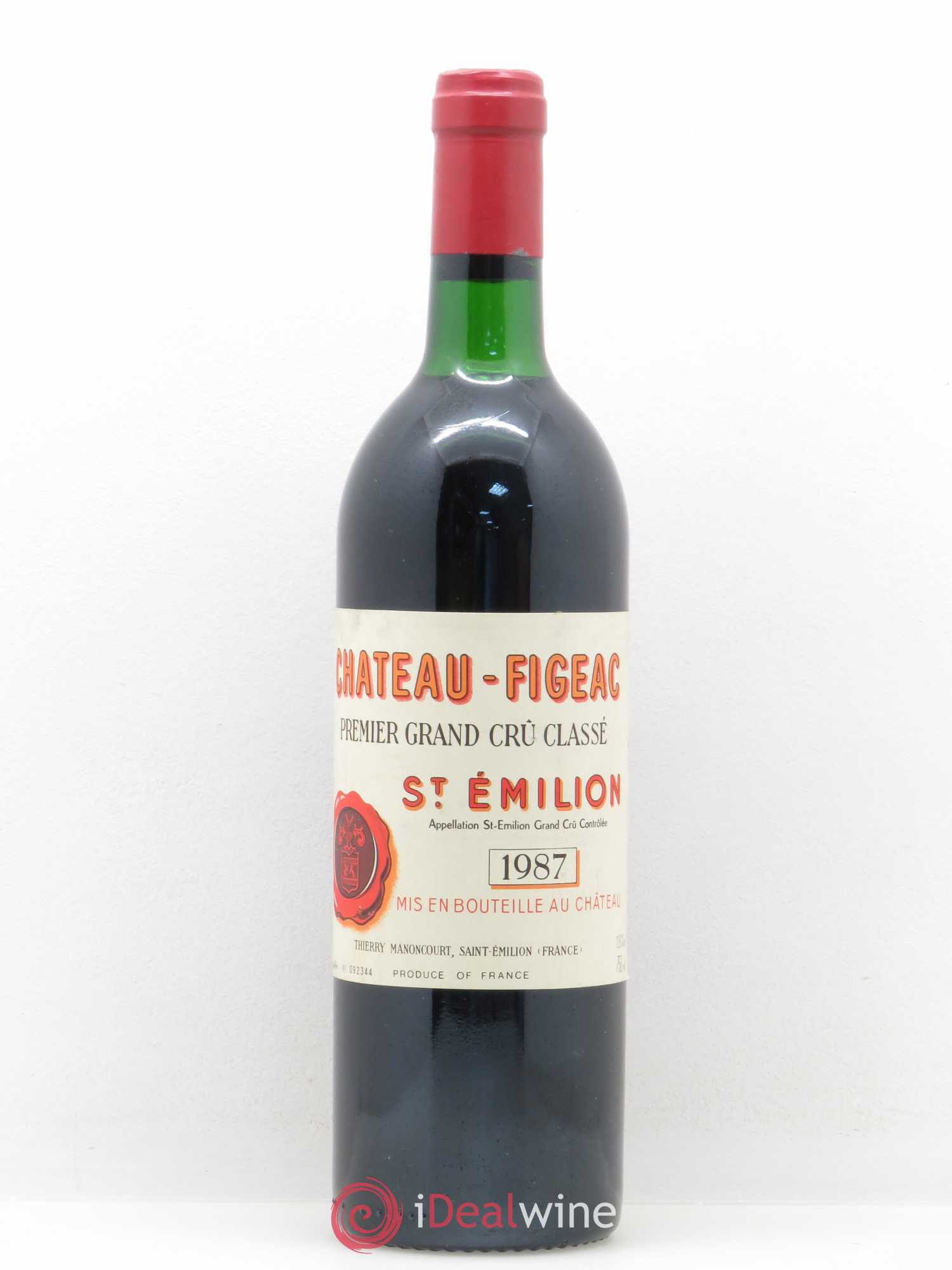 Château Figeac 1er Grand Cru Classé A 1987 - Lot de 1 bouteille - 0