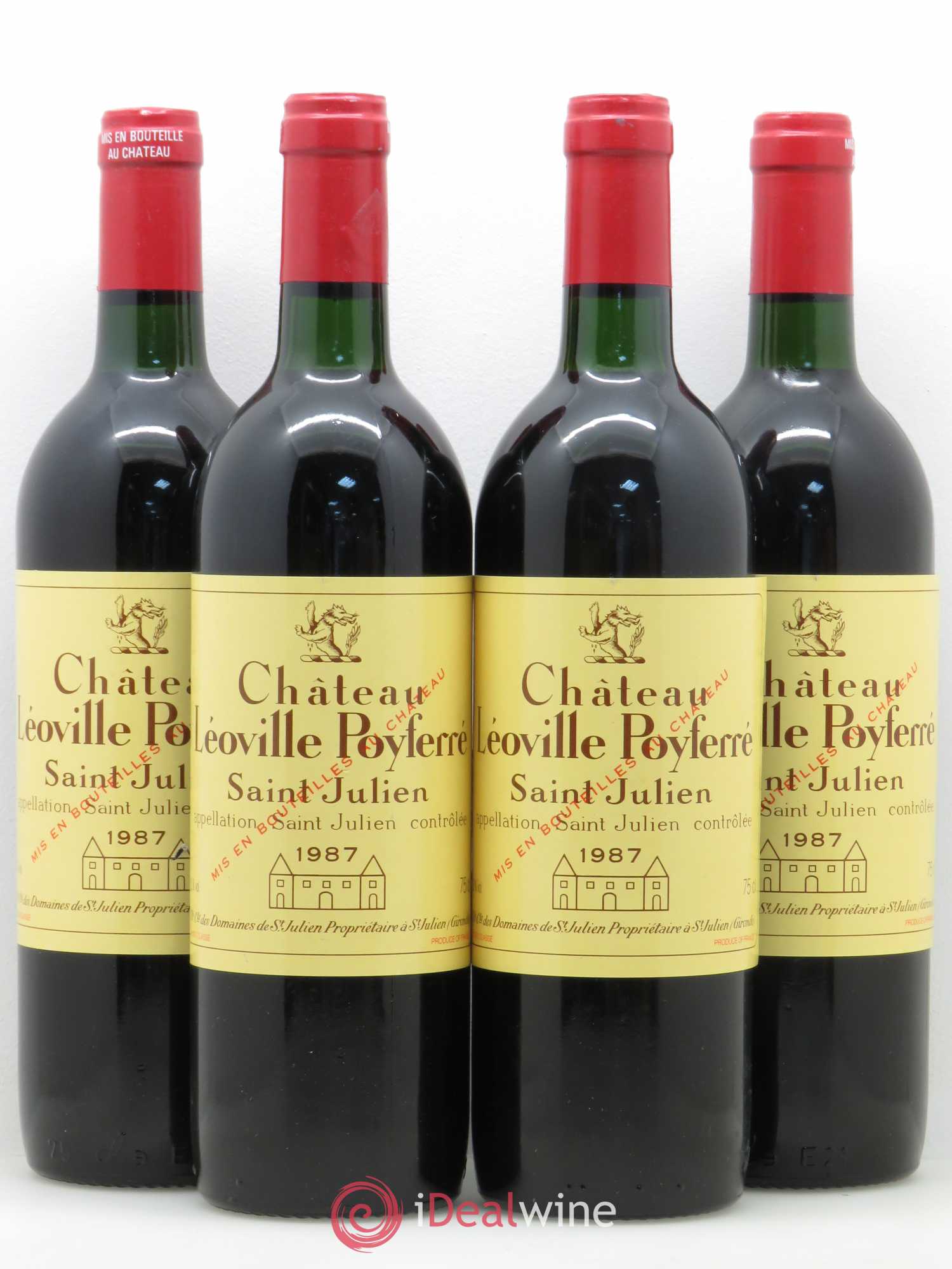Château Léoville Poyferré 2ème Grand Cru Classé 1987 - Lot de 4 bouteilles - 0