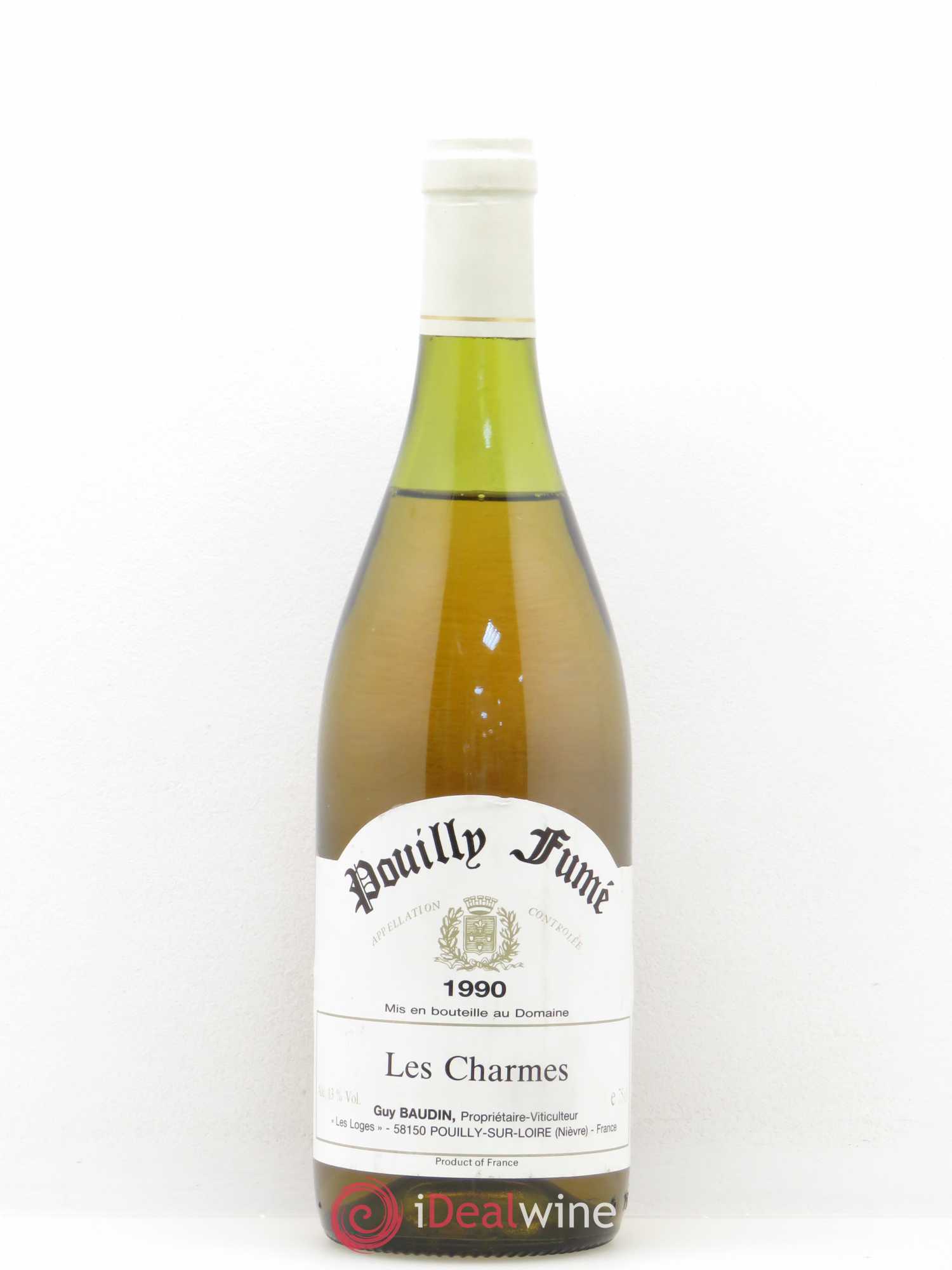 Pouilly-Fumé les charmes G Baudin 1990 - Posten von 1 Flasche - 0