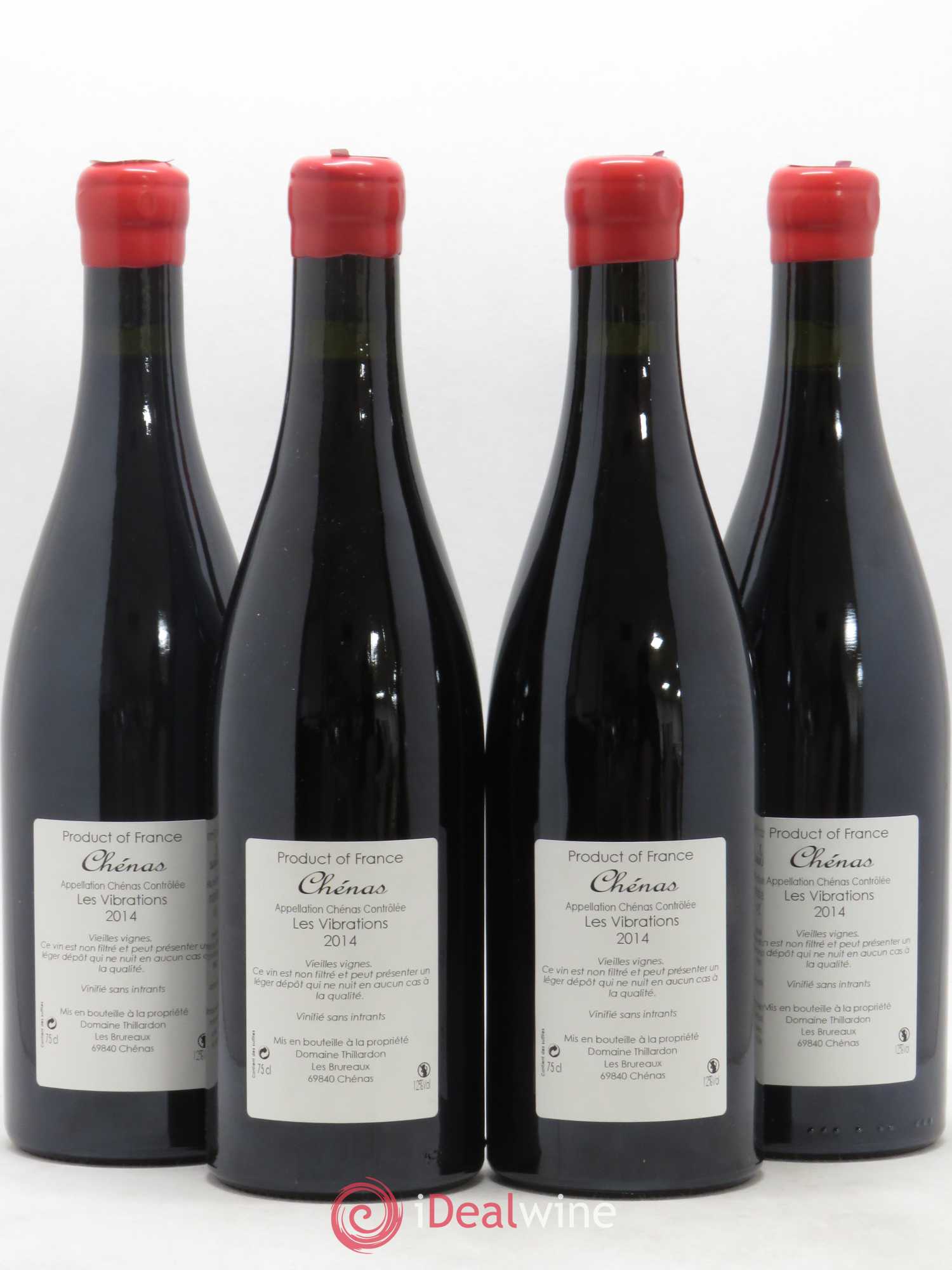 Chénas Vibrations Vieilles Vignes Domaine Thillardon 2014 - Lot de 4 bouteilles - 1