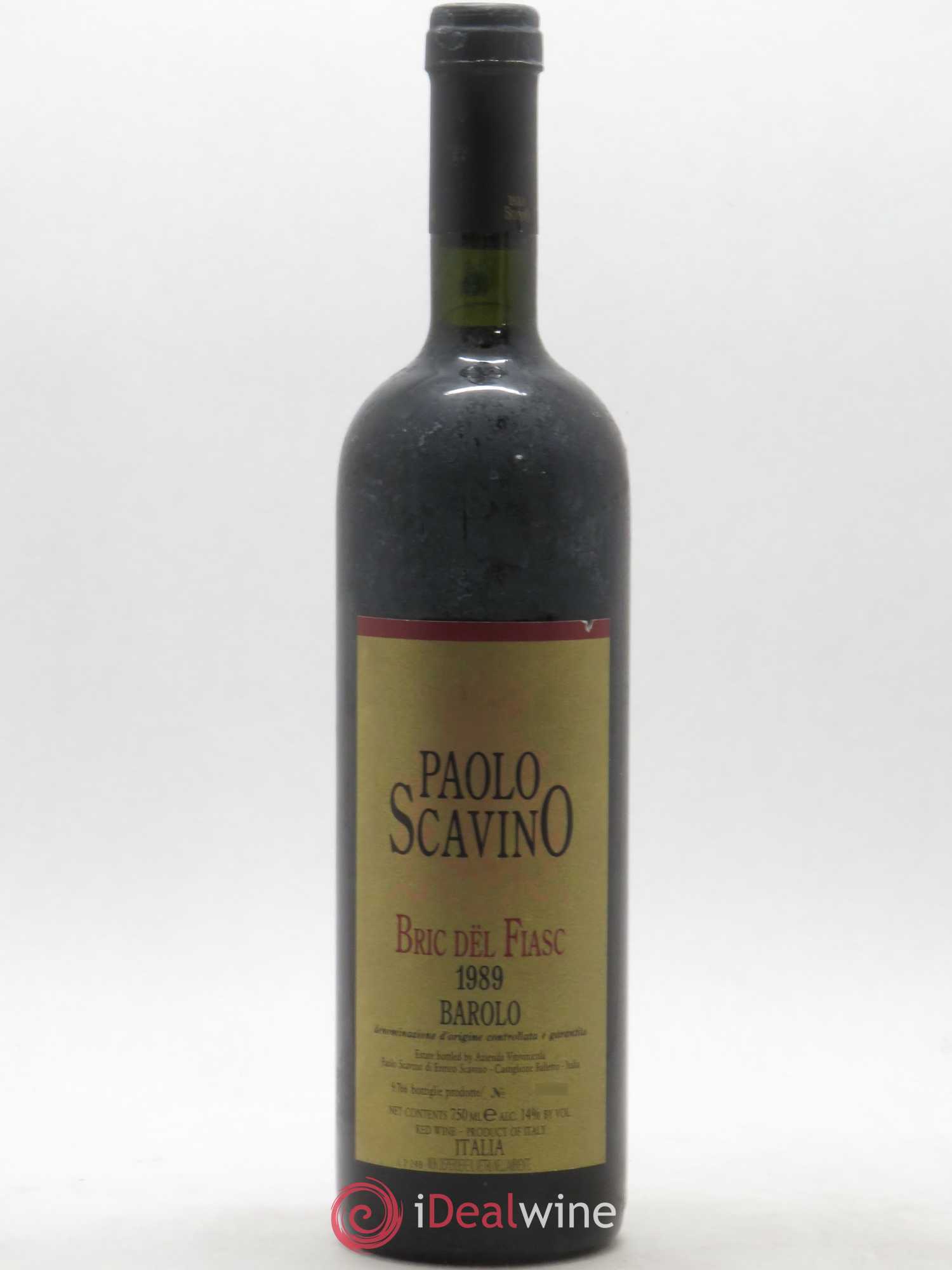 Barolo DOCG Bric del Fiasc Paolo Scavino 1989 - Lot de 1 bouteille - 0