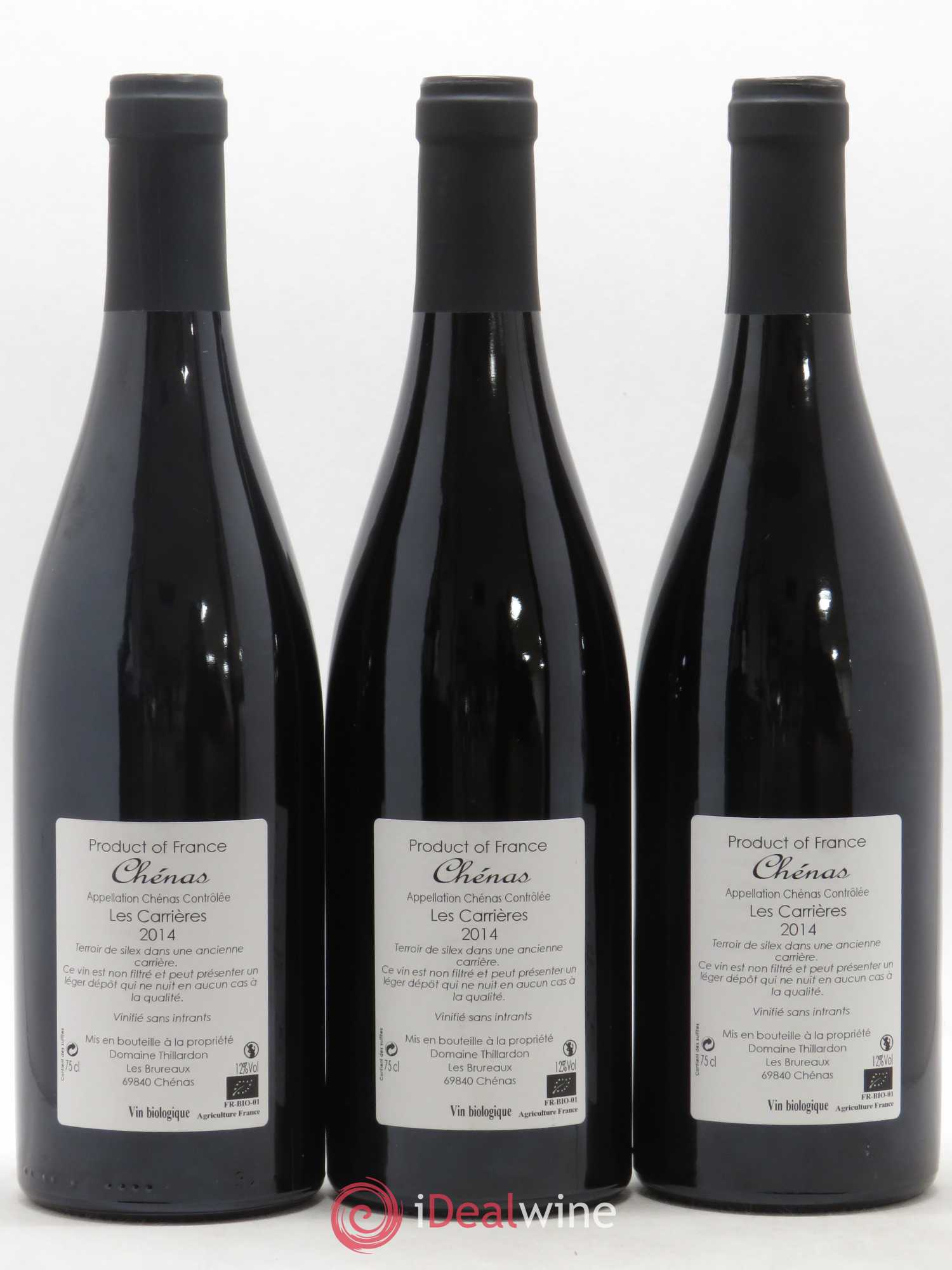 Chénas Les Carrières Domaine Thillardon 2014 - Lot de 3 bouteilles - 1