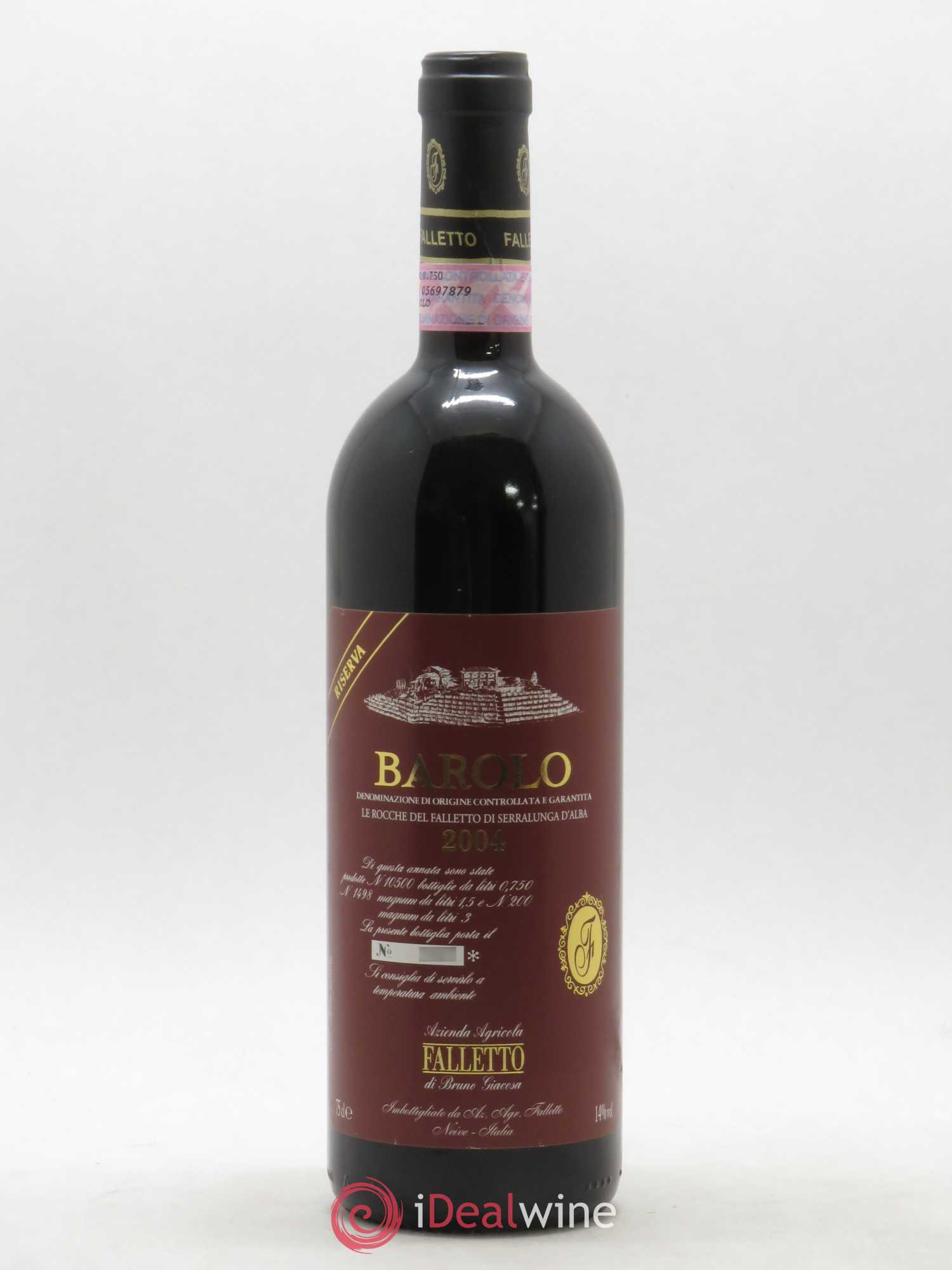 Barolo DOCG Azienda Agricola Falletto di Bruno Giacosa Rocche Del Falletto Di Serralunga D Alba Riserva 2004 - Lot of 1 bottle - 0