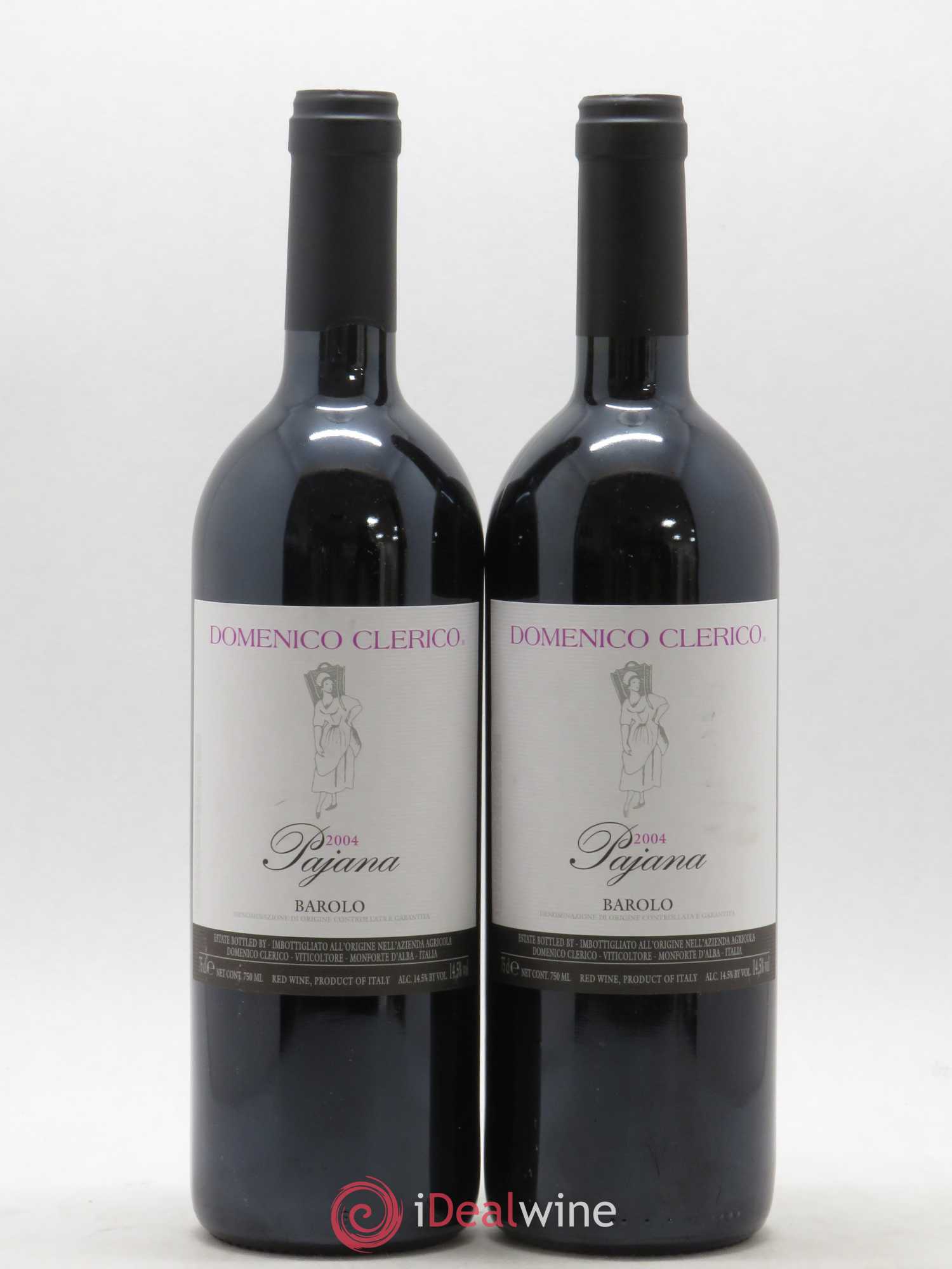 Barolo DOCG Pajana Domenico Clerico 2004 - Lot de 2 bouteilles - 0