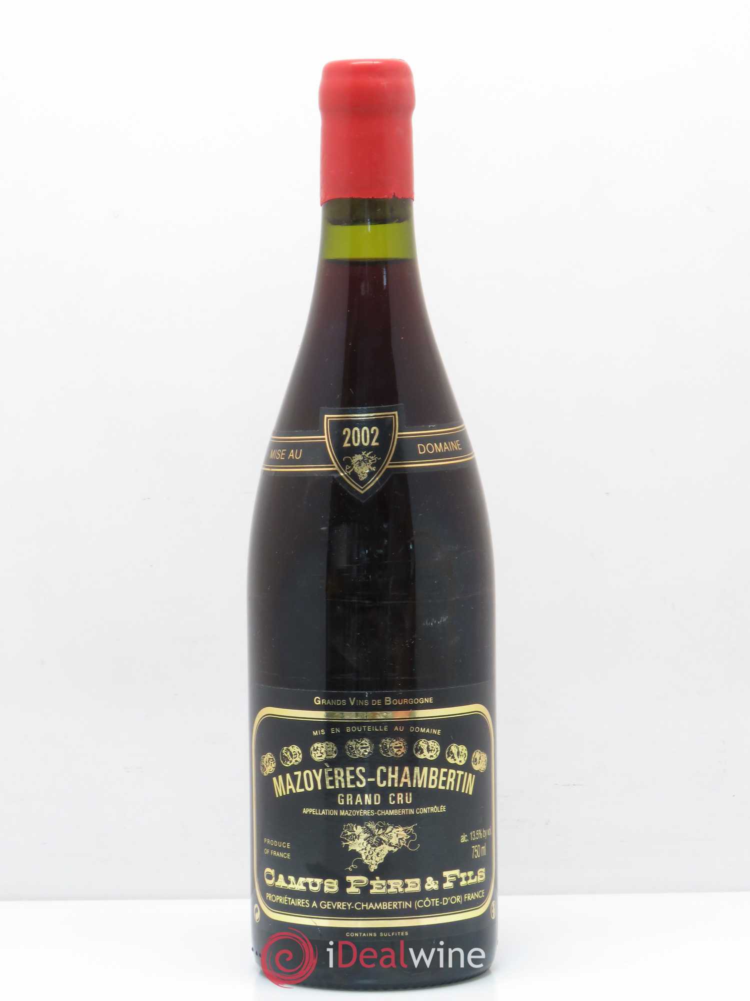 Mazoyères-Chambertin Grand Cru Domaine Camus Père et Fils 2002 - Lot de 1 bouteille - 0